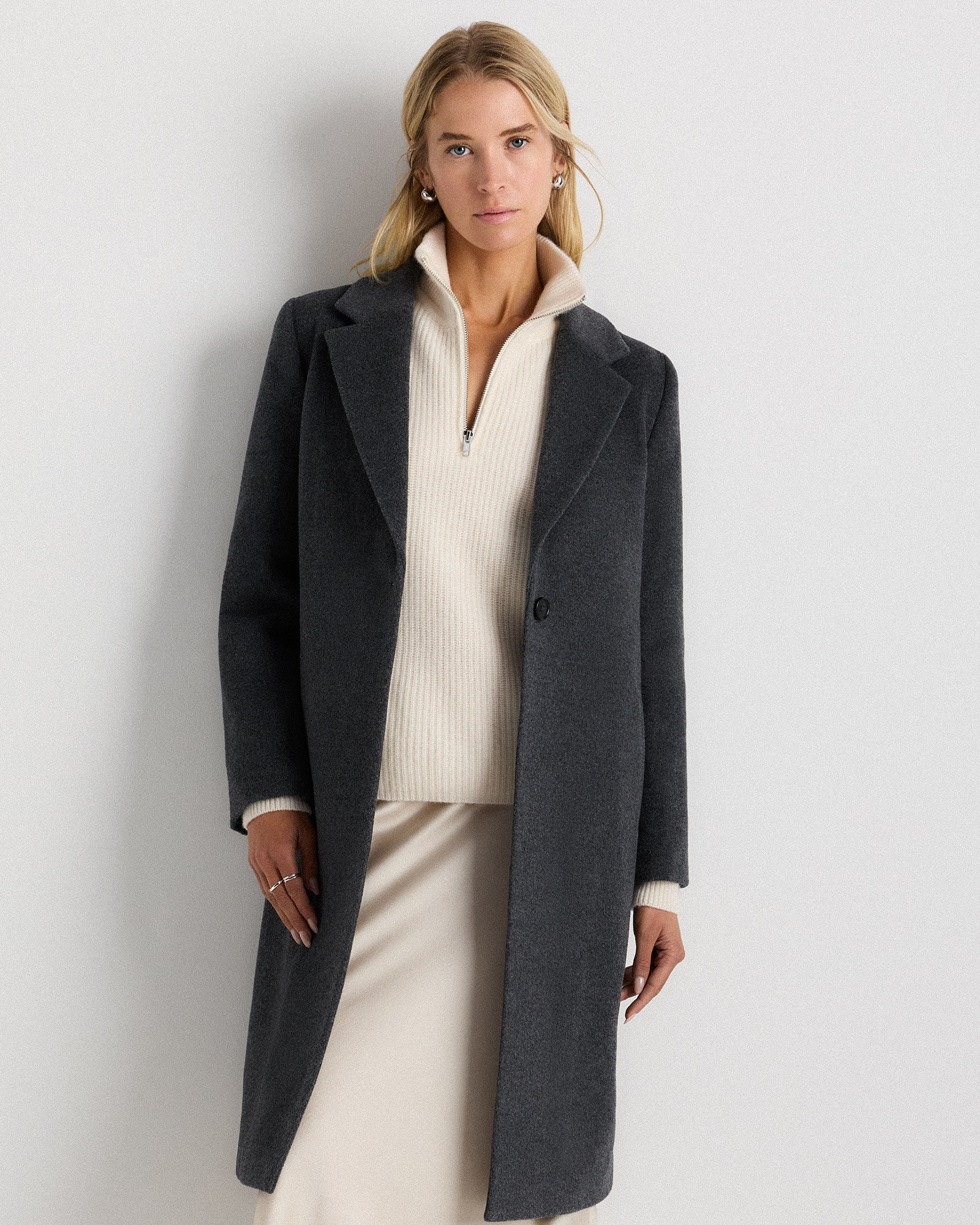 Wool Cashmere Classic Single-Breasted Coat — Image 16