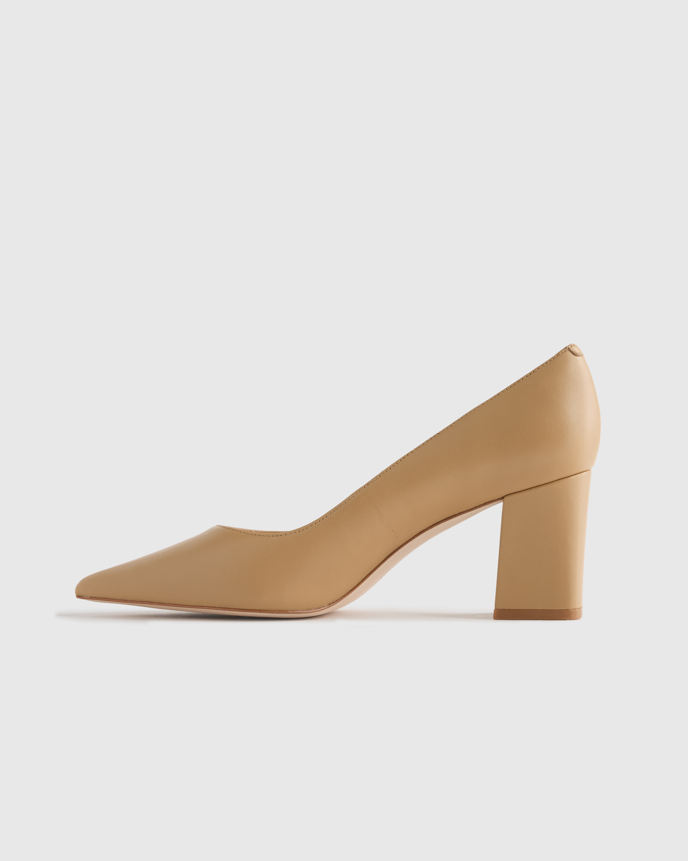 Italian Leather 65mm Block Heel Pump — Image 19