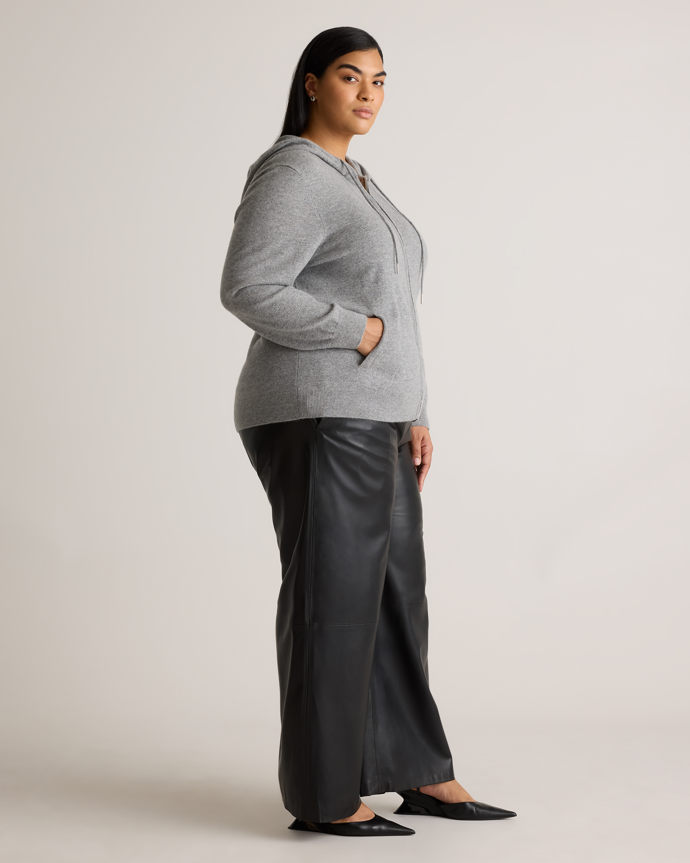 Mongolian Cashmere Full-Zip Hoodie — Image 20