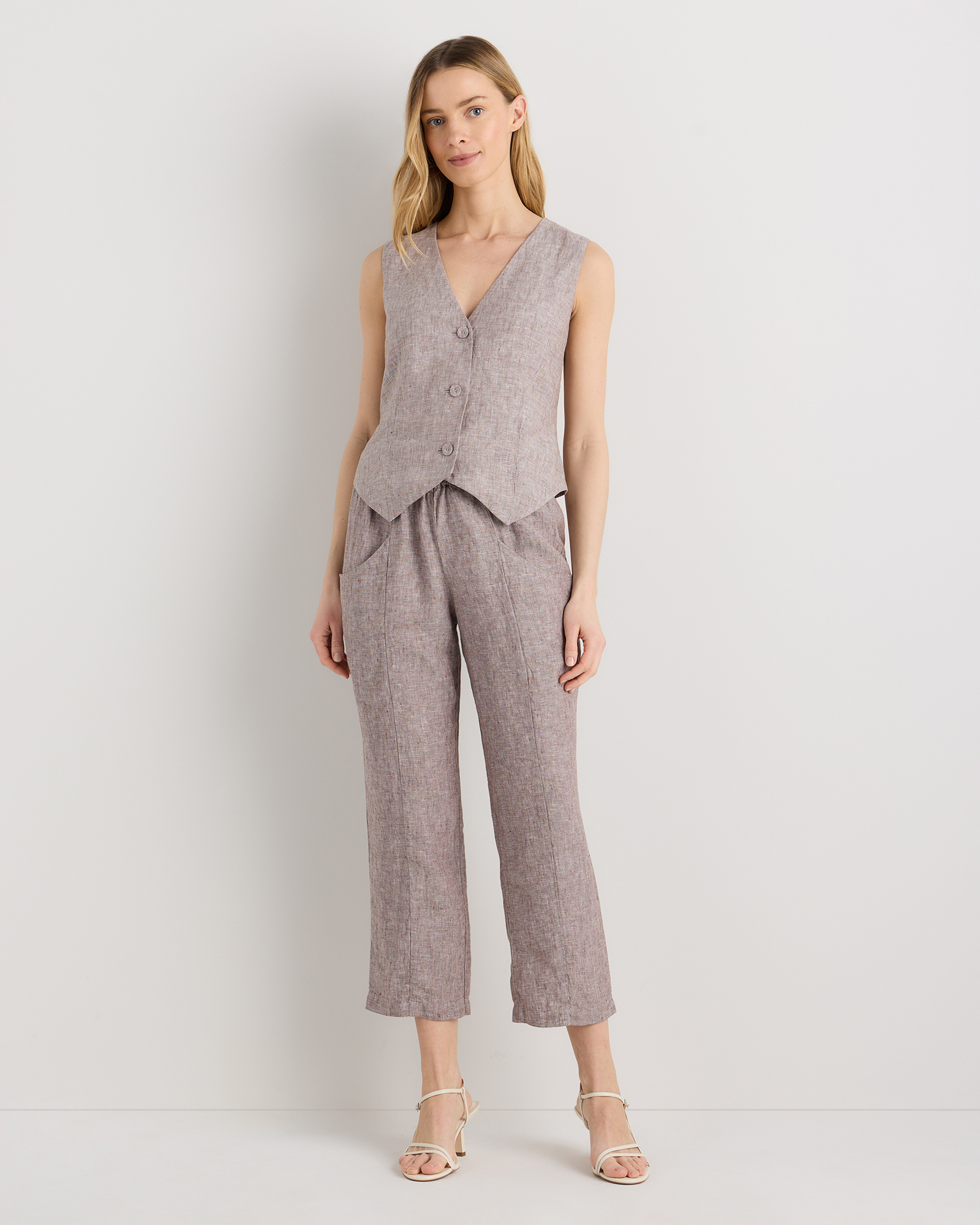 100% European Linen Vest — Image 22