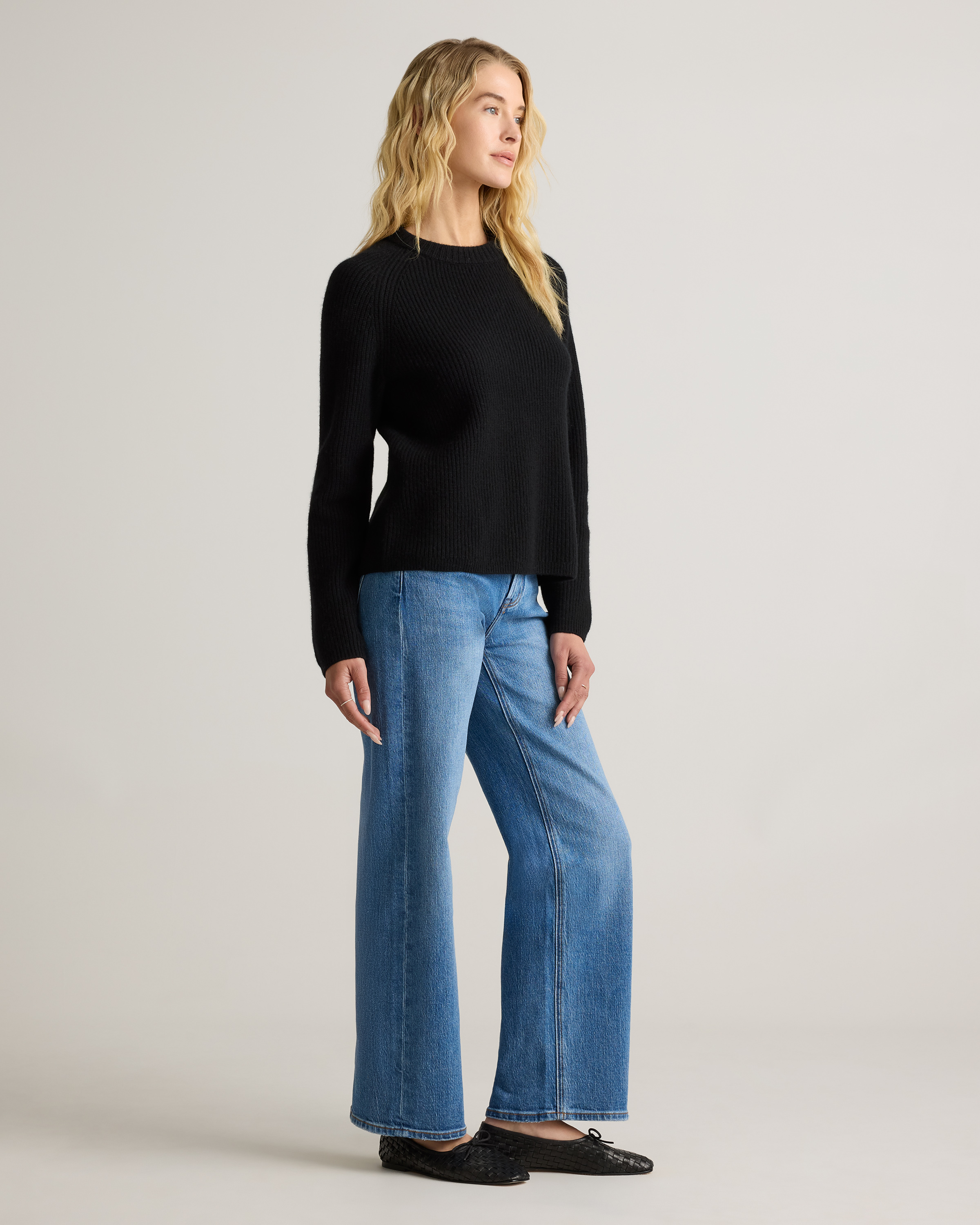 Mongolian Cashmere Fisherman Crewneck Sweater — Image 65