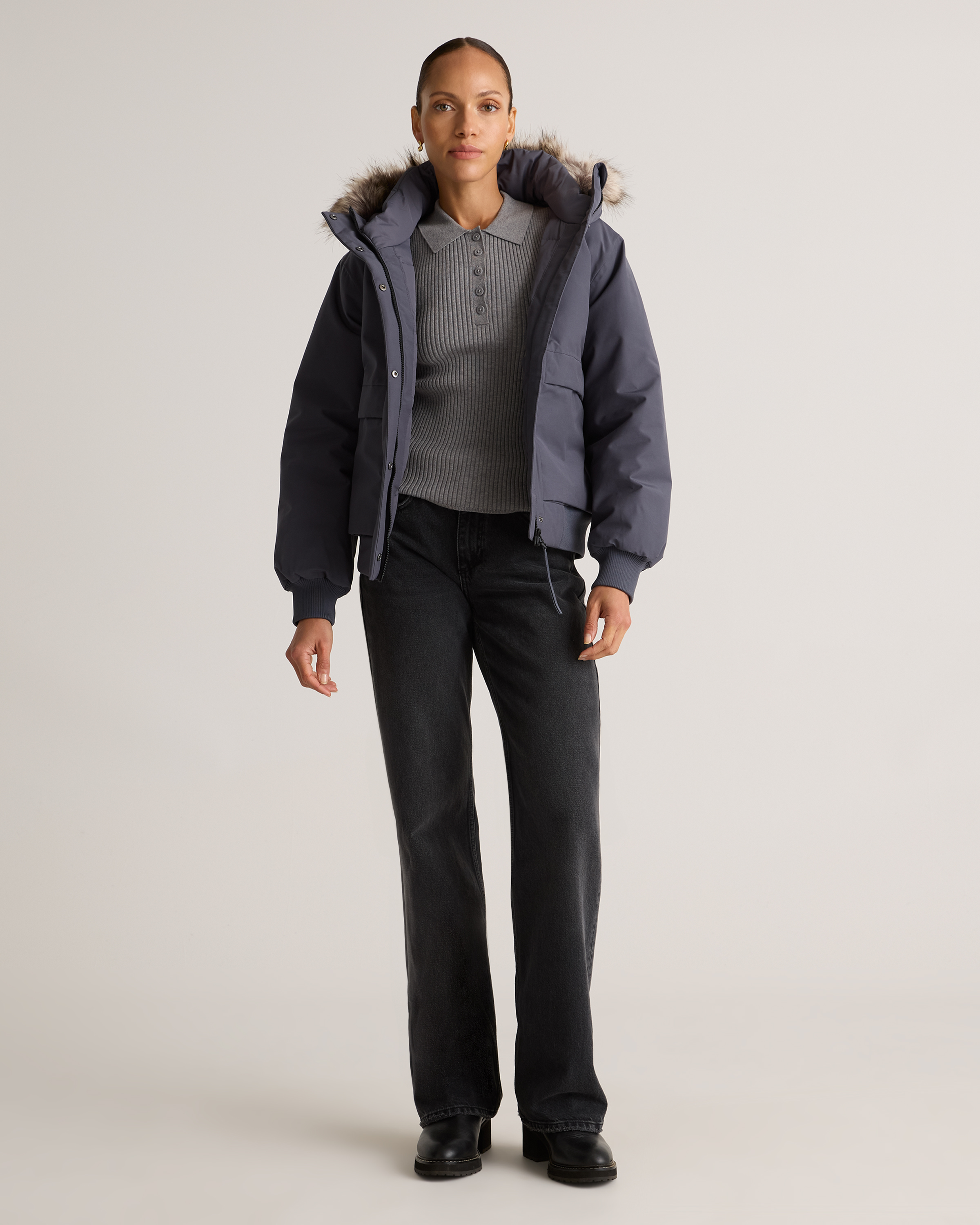 Responsible Down Hooded Short Parka — Image 21