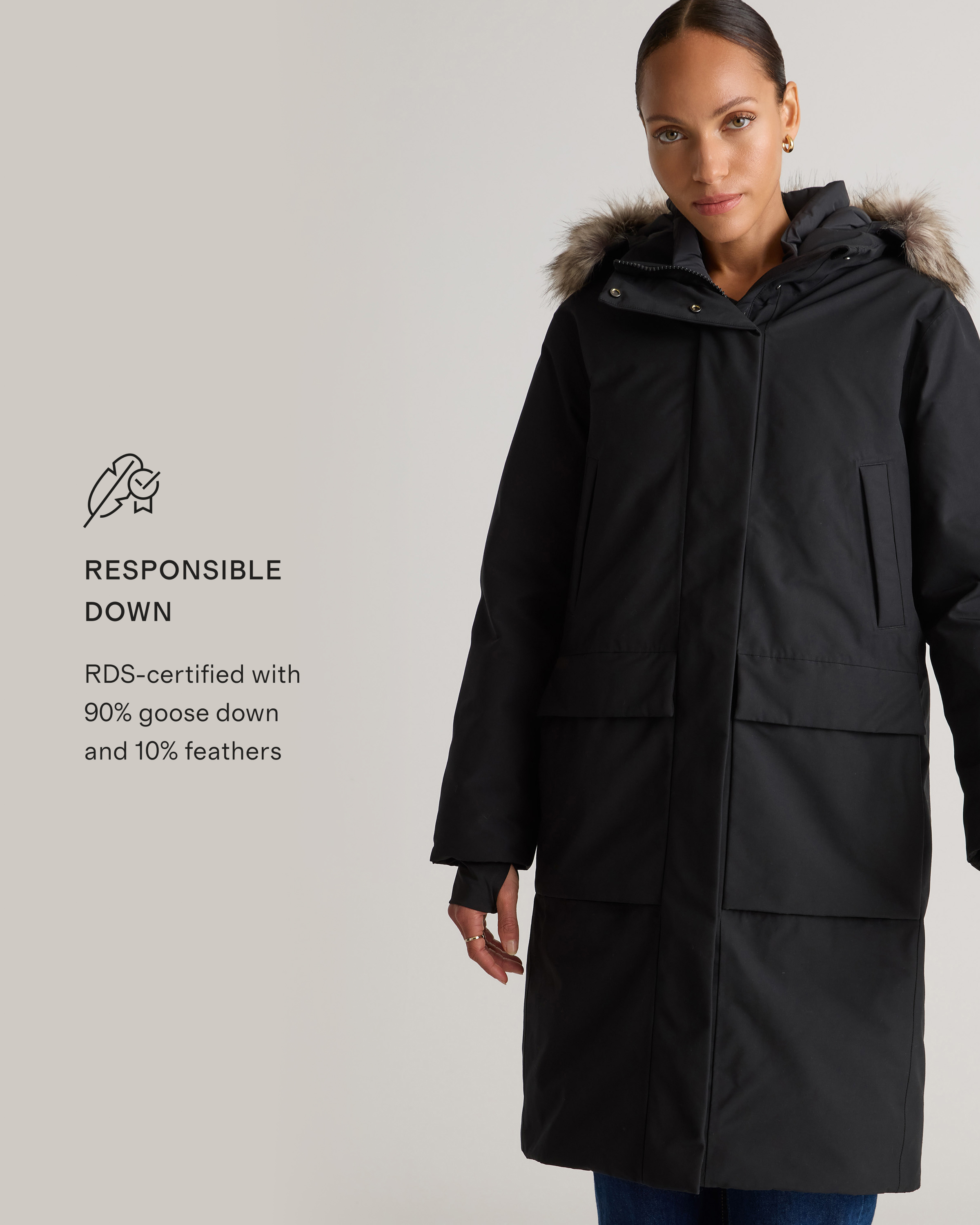 Responsible Down Hooded Long Parka — Image 52