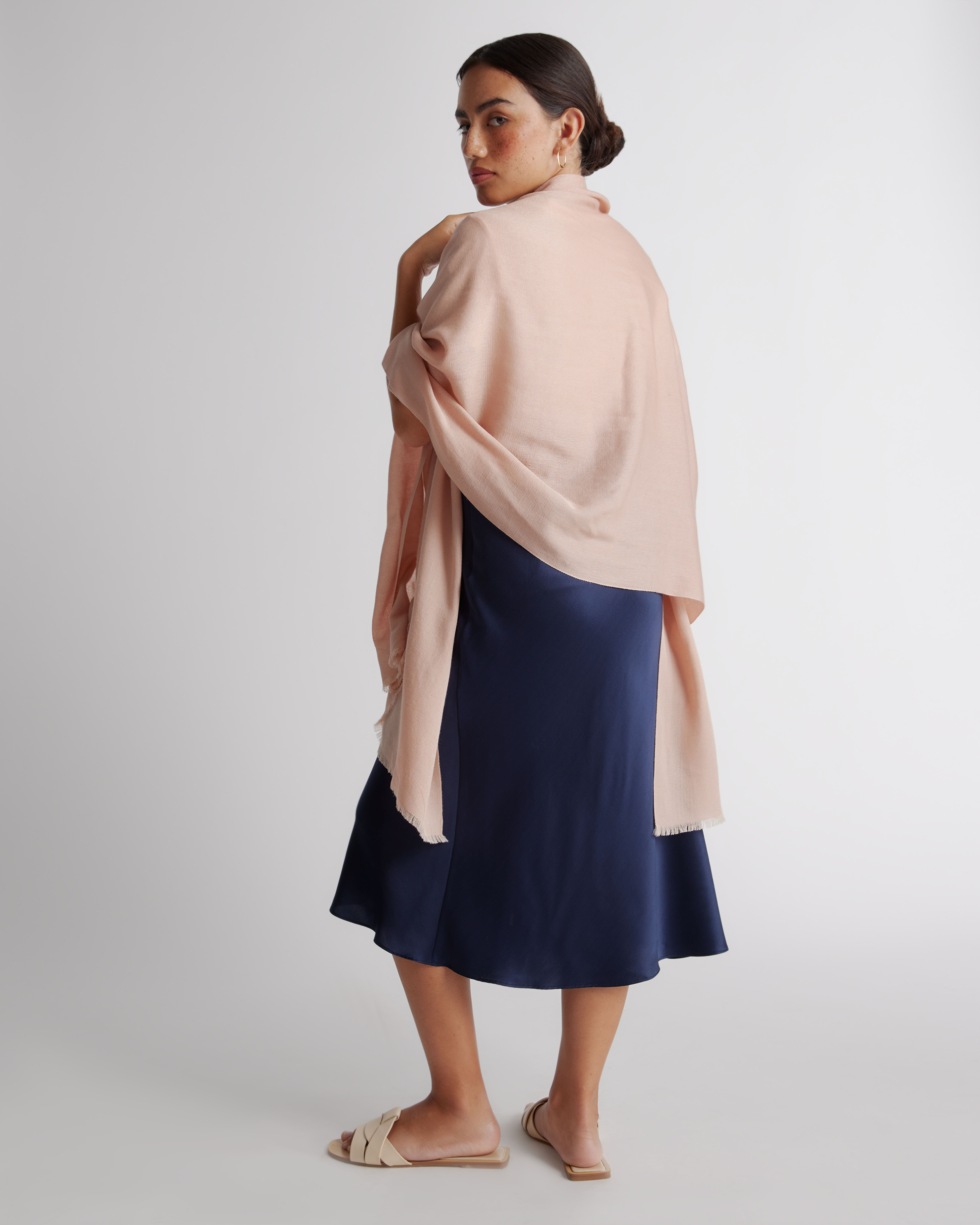 Featherweight Cashmere Silk Frayed Edge Scarf — Image 18
