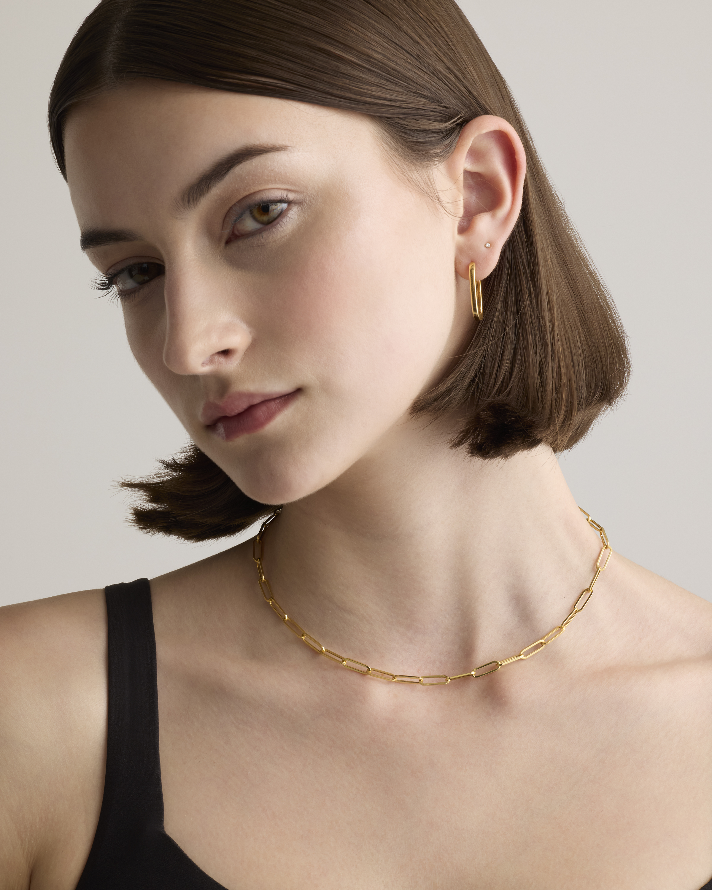 14K Gold Paperclip Chain Necklace — Image 3