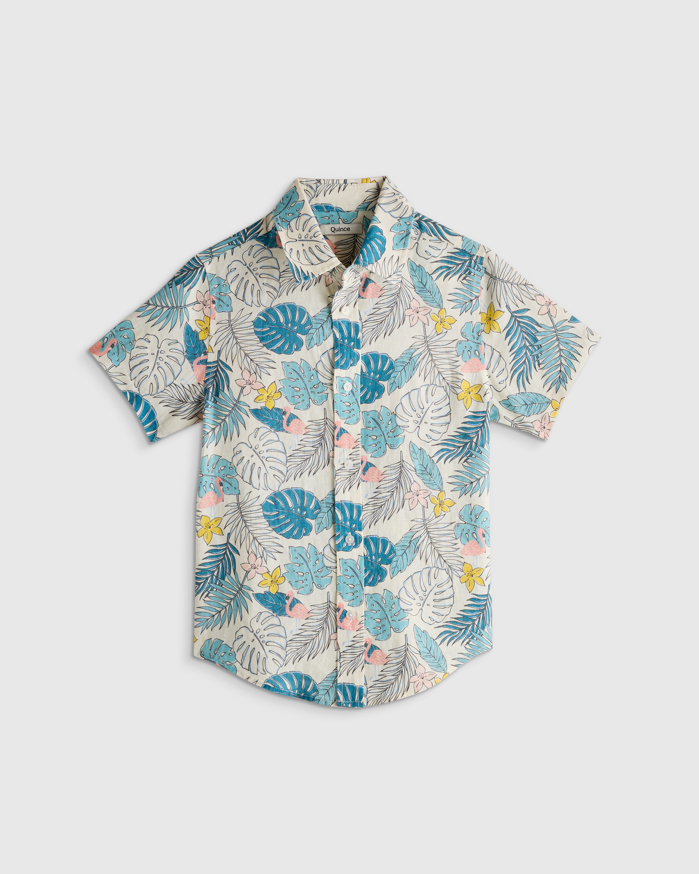100% European Linen Printed Short Sleeve Shirt — Image 5