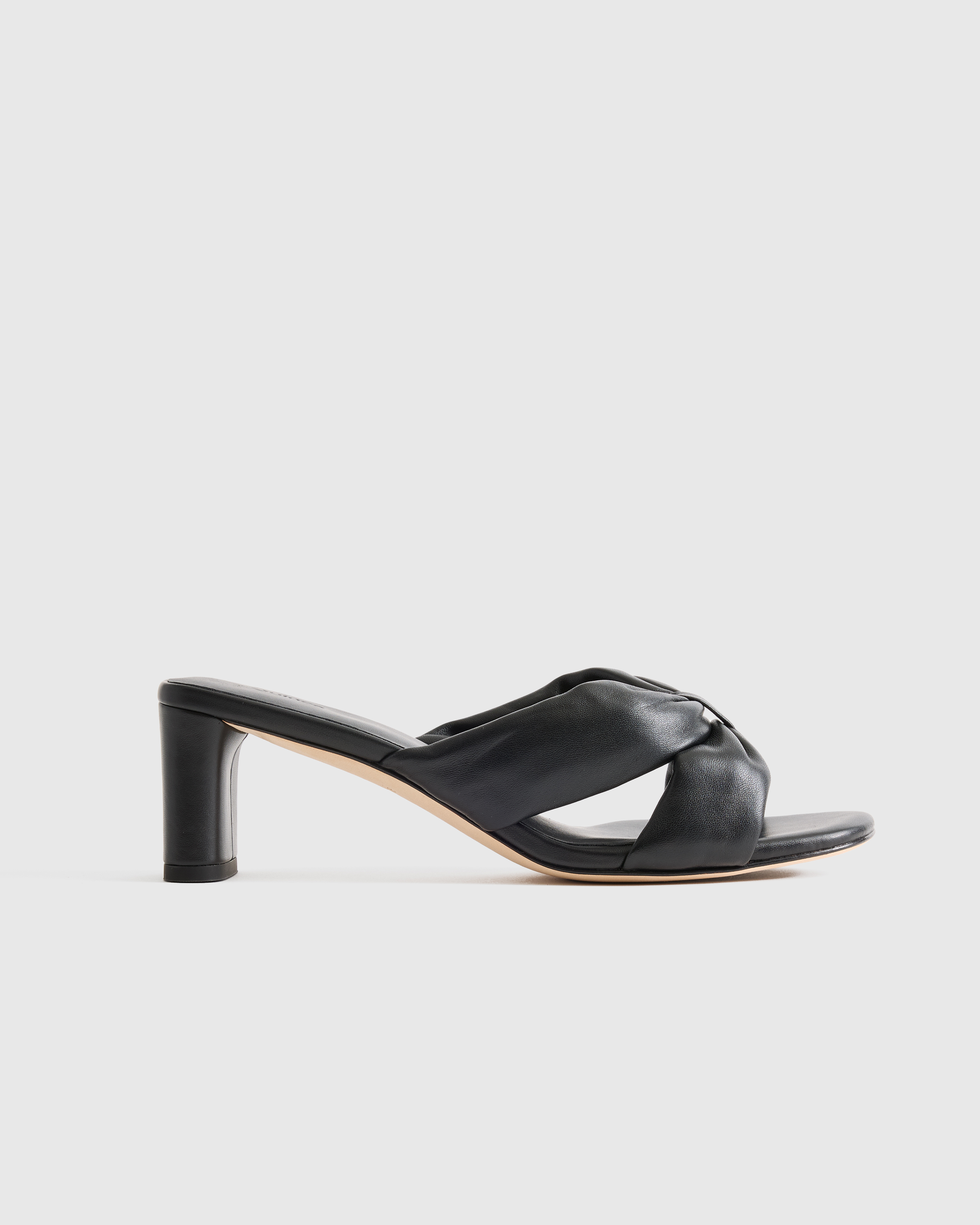 Italian Leather Twist Mid Heel Mule — Image 15