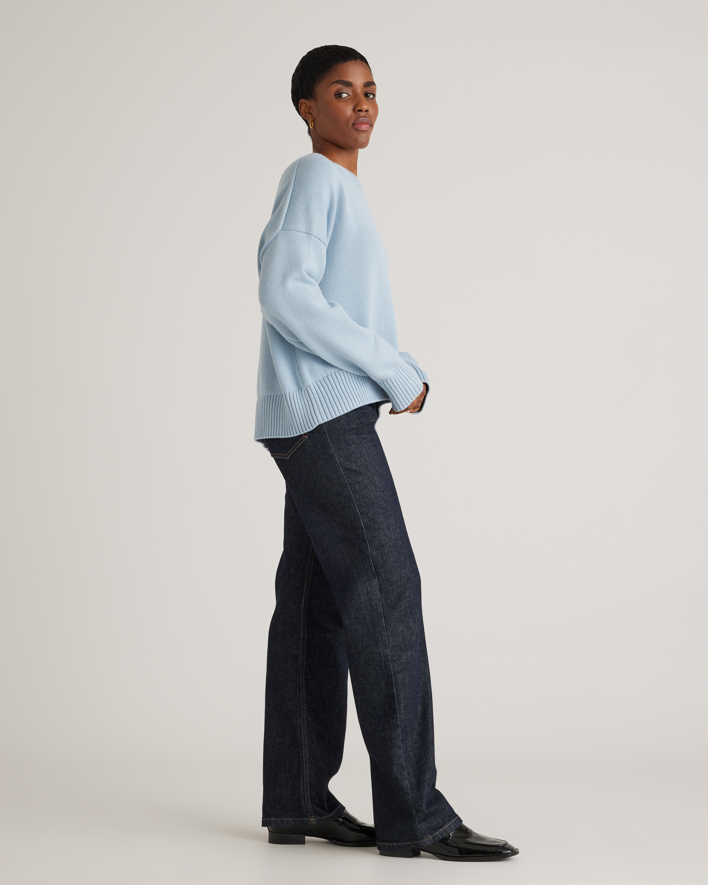 100% Organic Cotton Boyfriend Crew Sweater — Image 30
