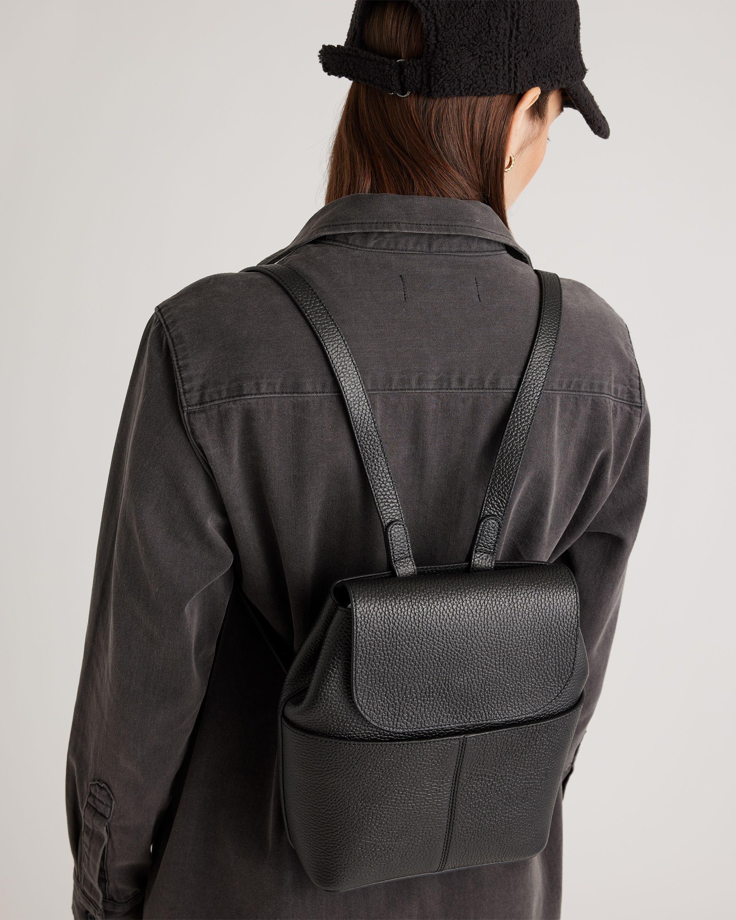 Italian Leather Small Backpack — Image 3