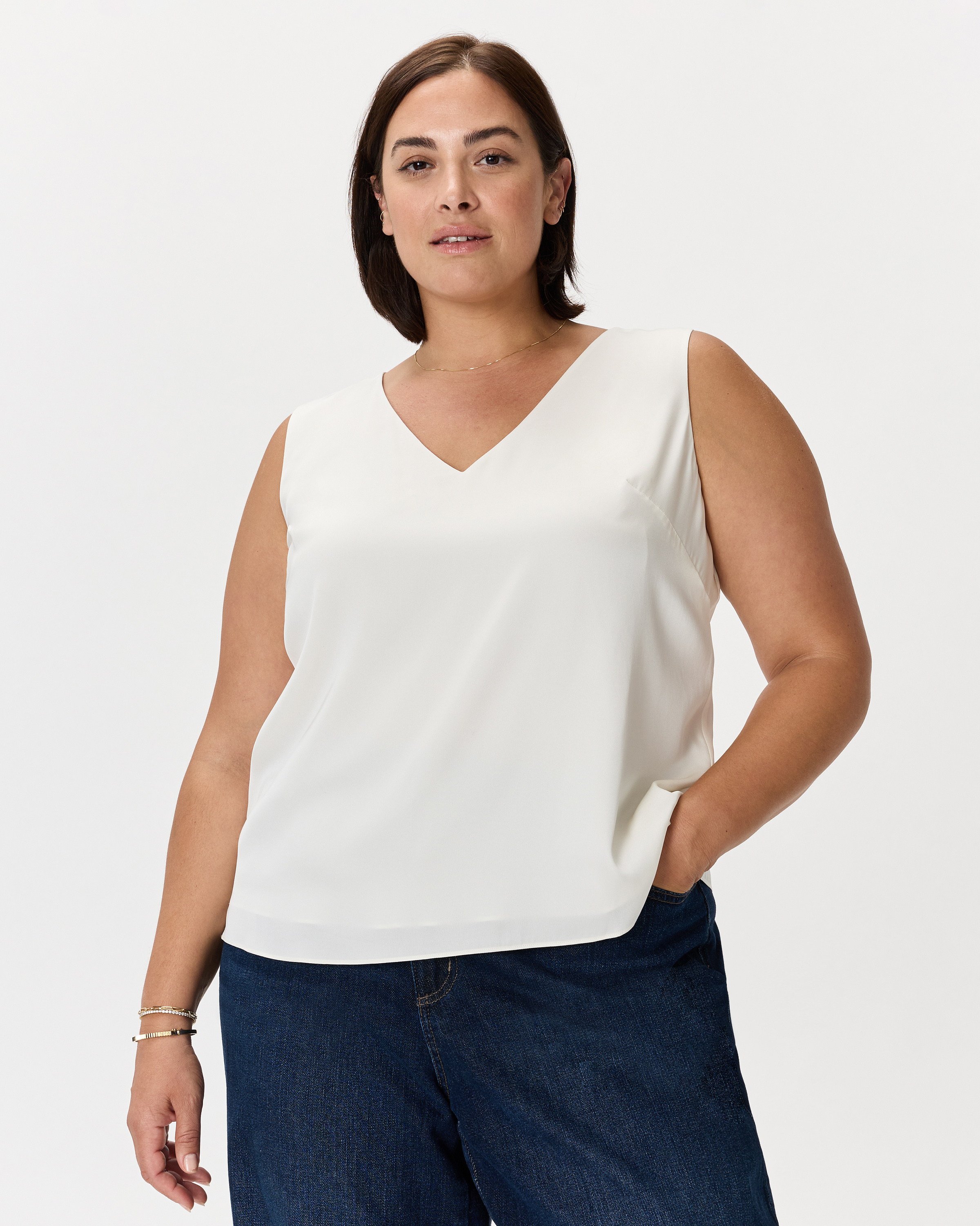 Washable Stretch Silk Tank — Image 6