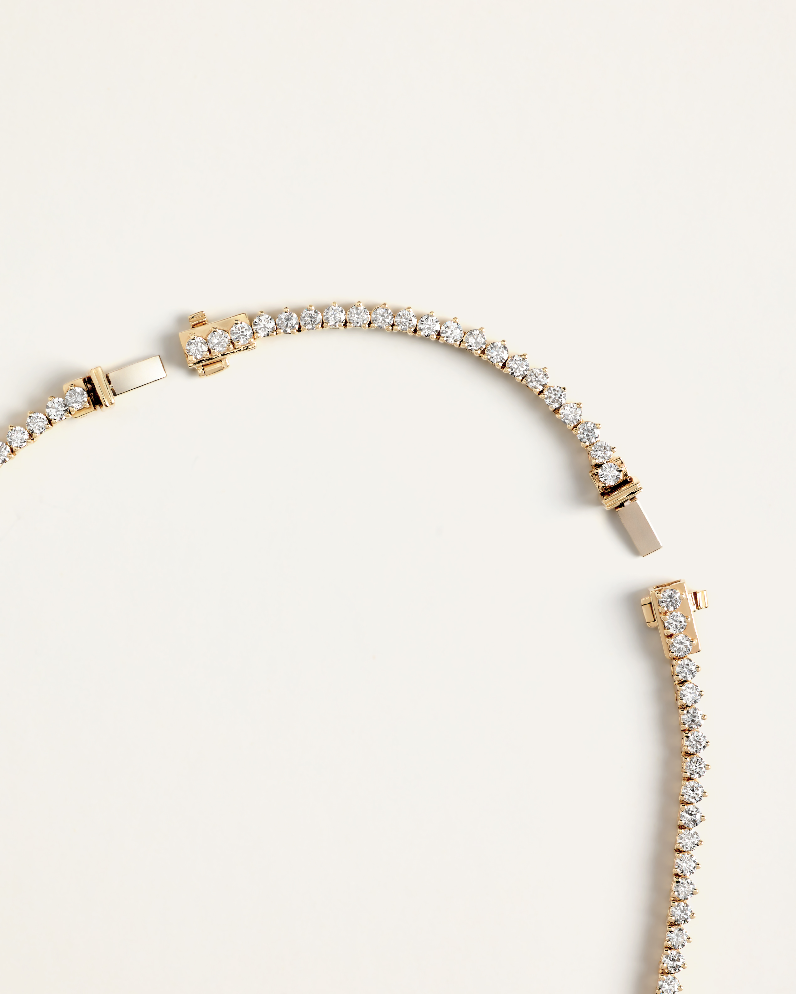 14K Gold Lab Grown Diamond Graduated Tennis Necklace - 16ctw — Image 5