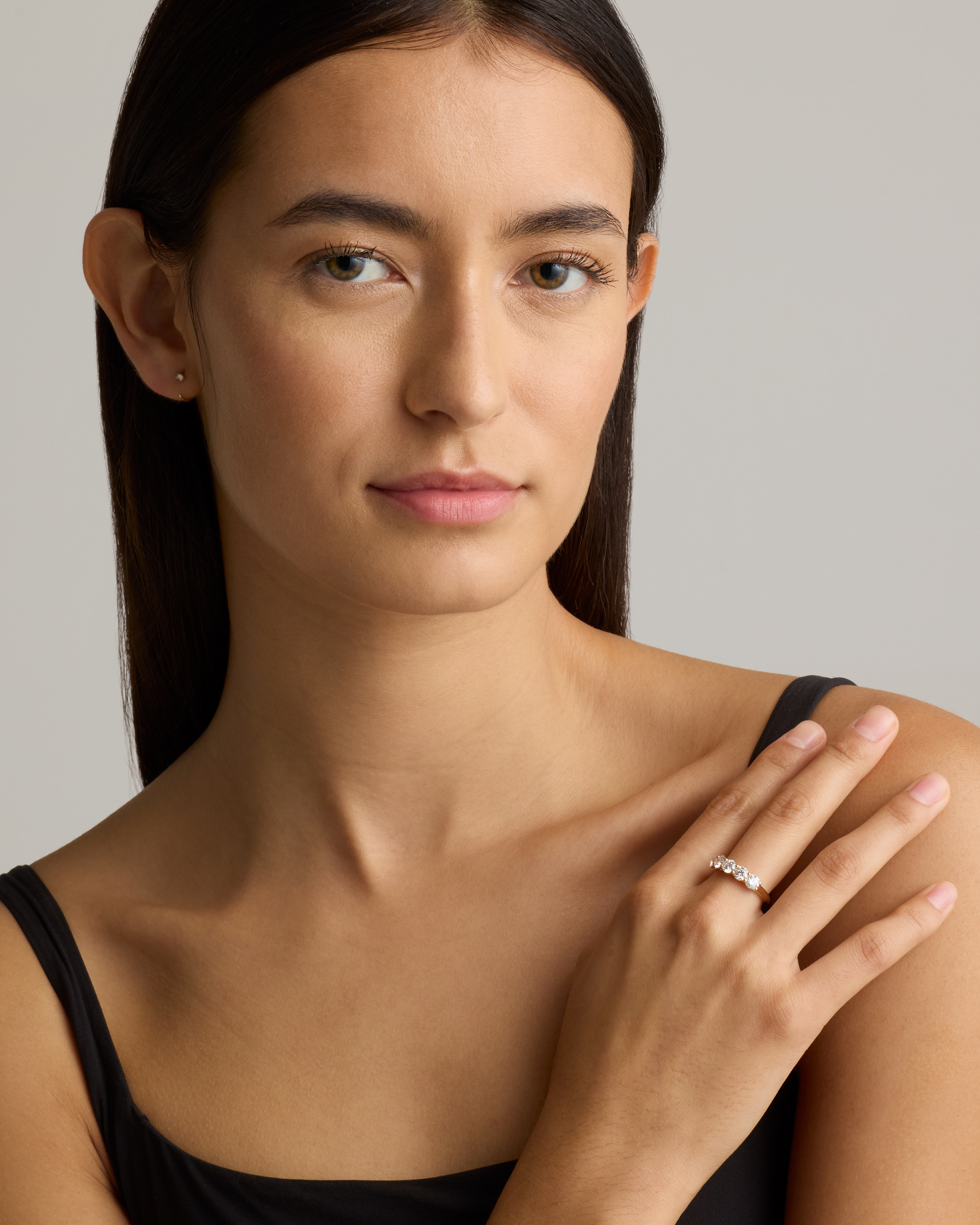 Lab Grown Diamond Five Stone Band — Image 3