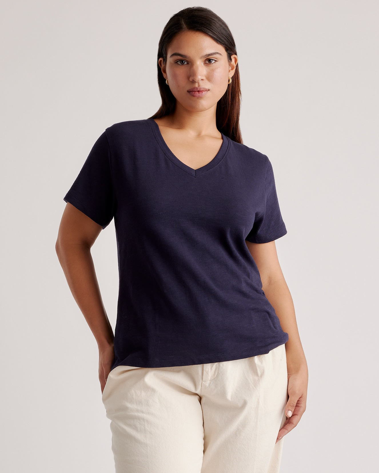 100% Organic Cotton Slub V Neck Tee 3 Pack Bundle — Image 6