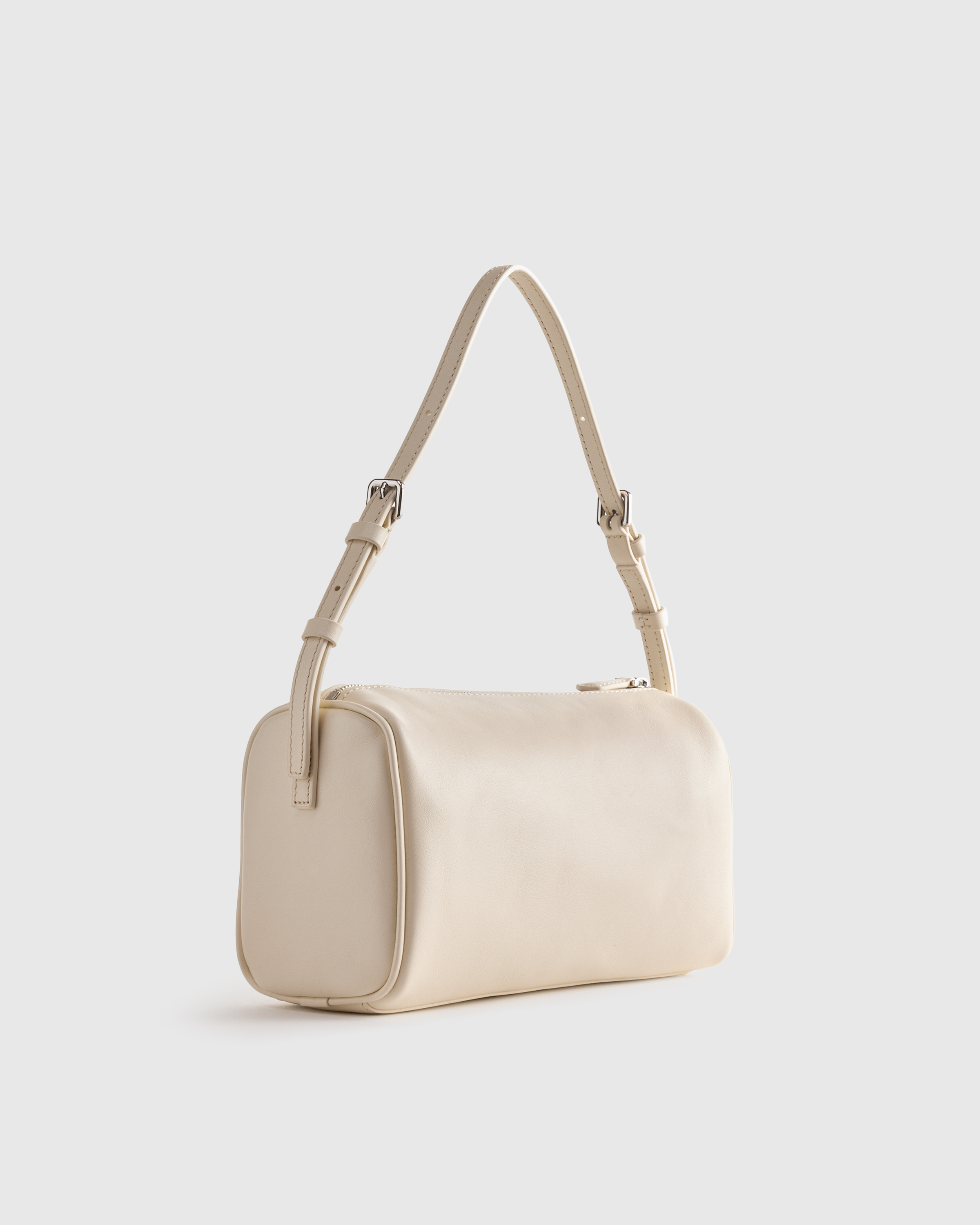 Italian Leather Mini Barrel Shoulder Bag — Image 35