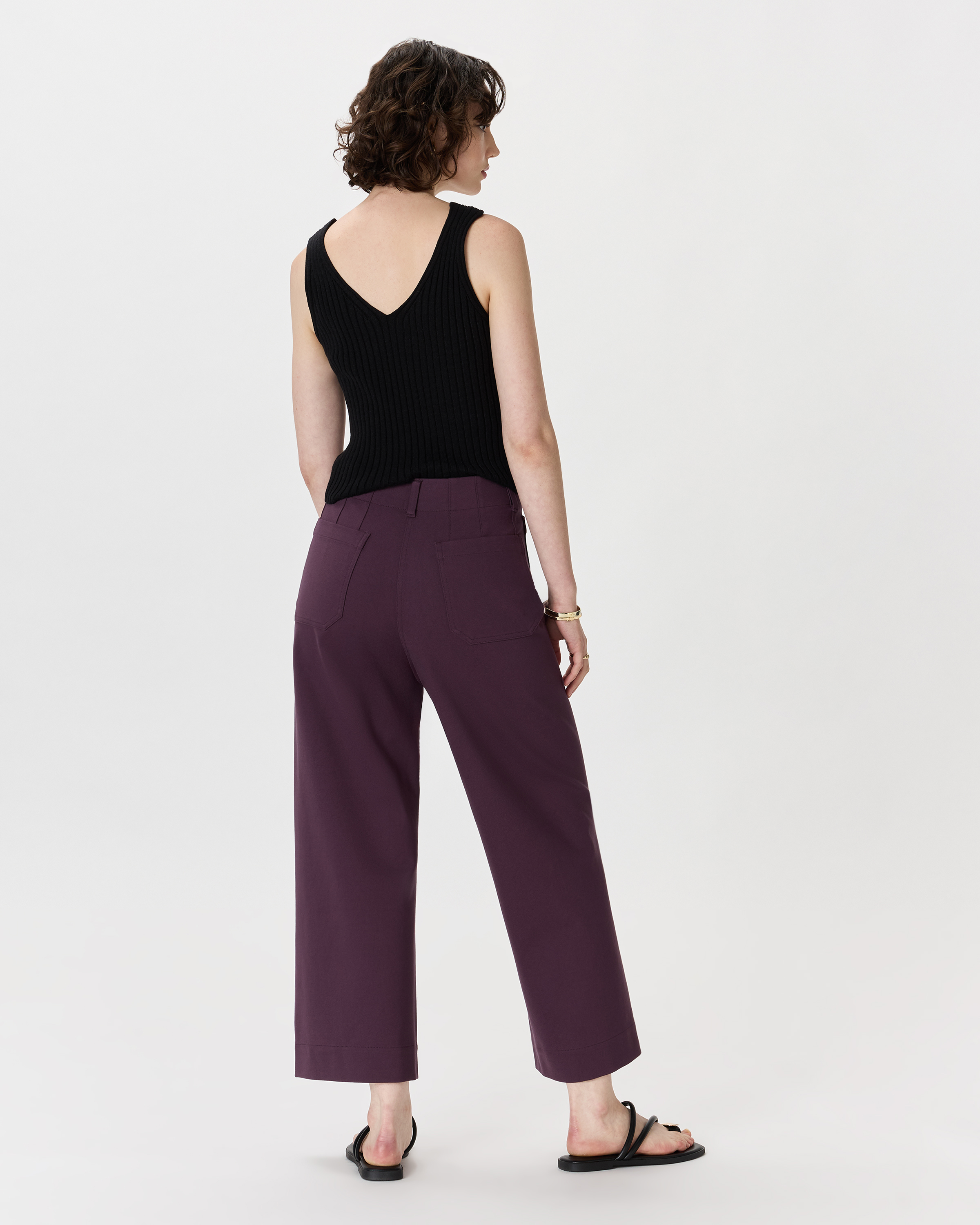 Ultra-Stretch Ponte Cropped Wide Leg Pants — Image 22