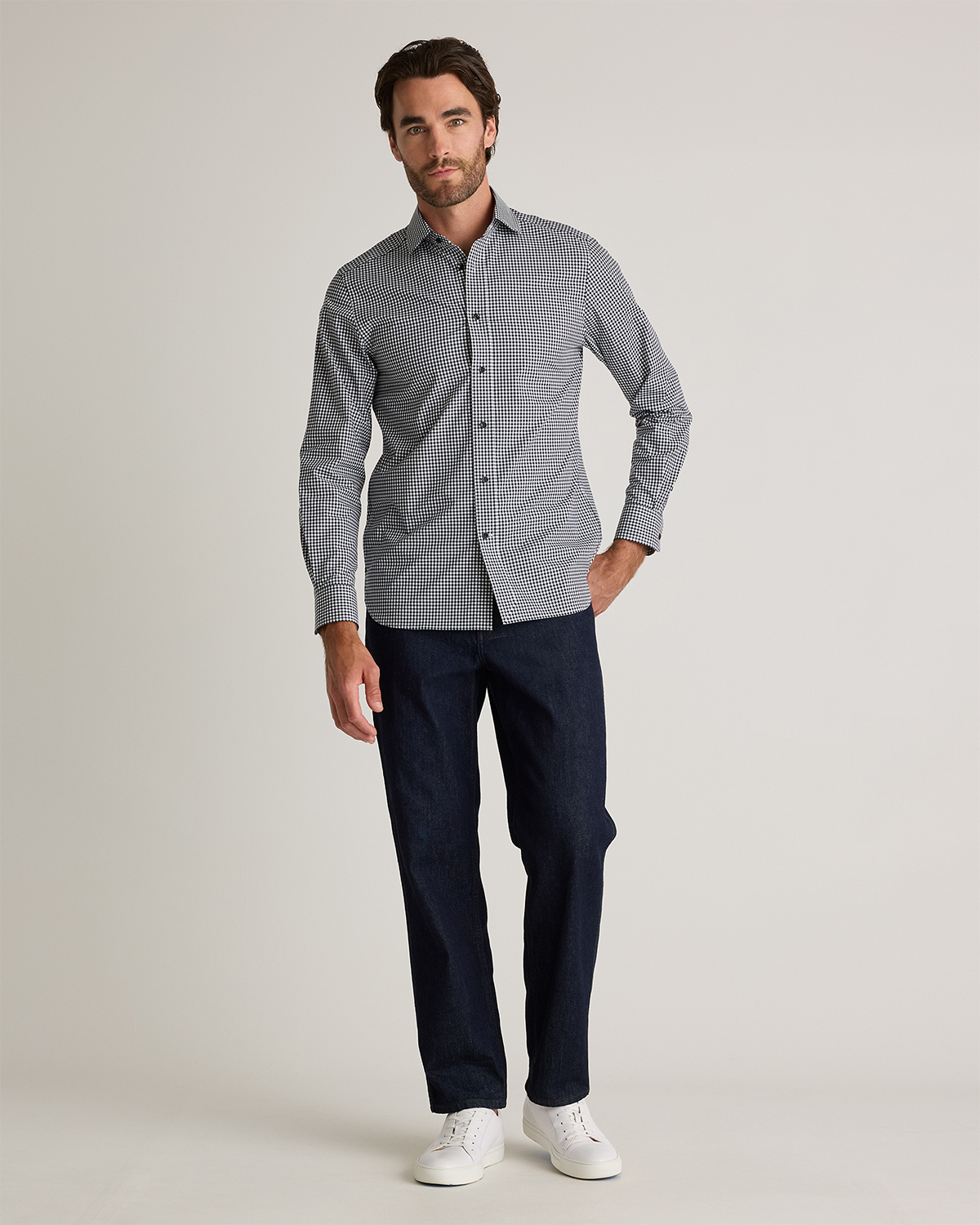Organic Cotton Stretch Poplin Dress Shirt — Image 37