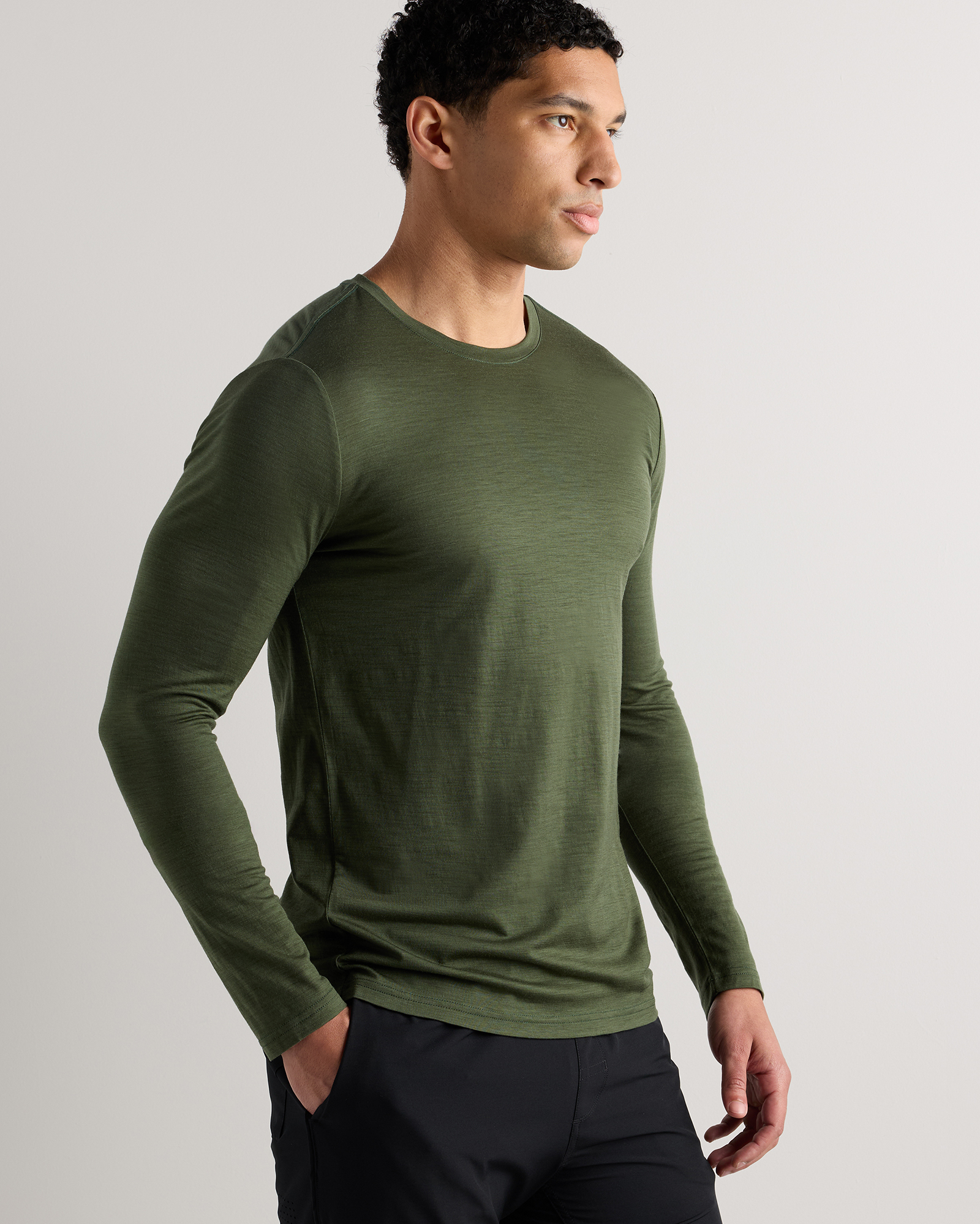 100% Merino Wool All-Season Long Sleeve Base Layer Tee — Image 10