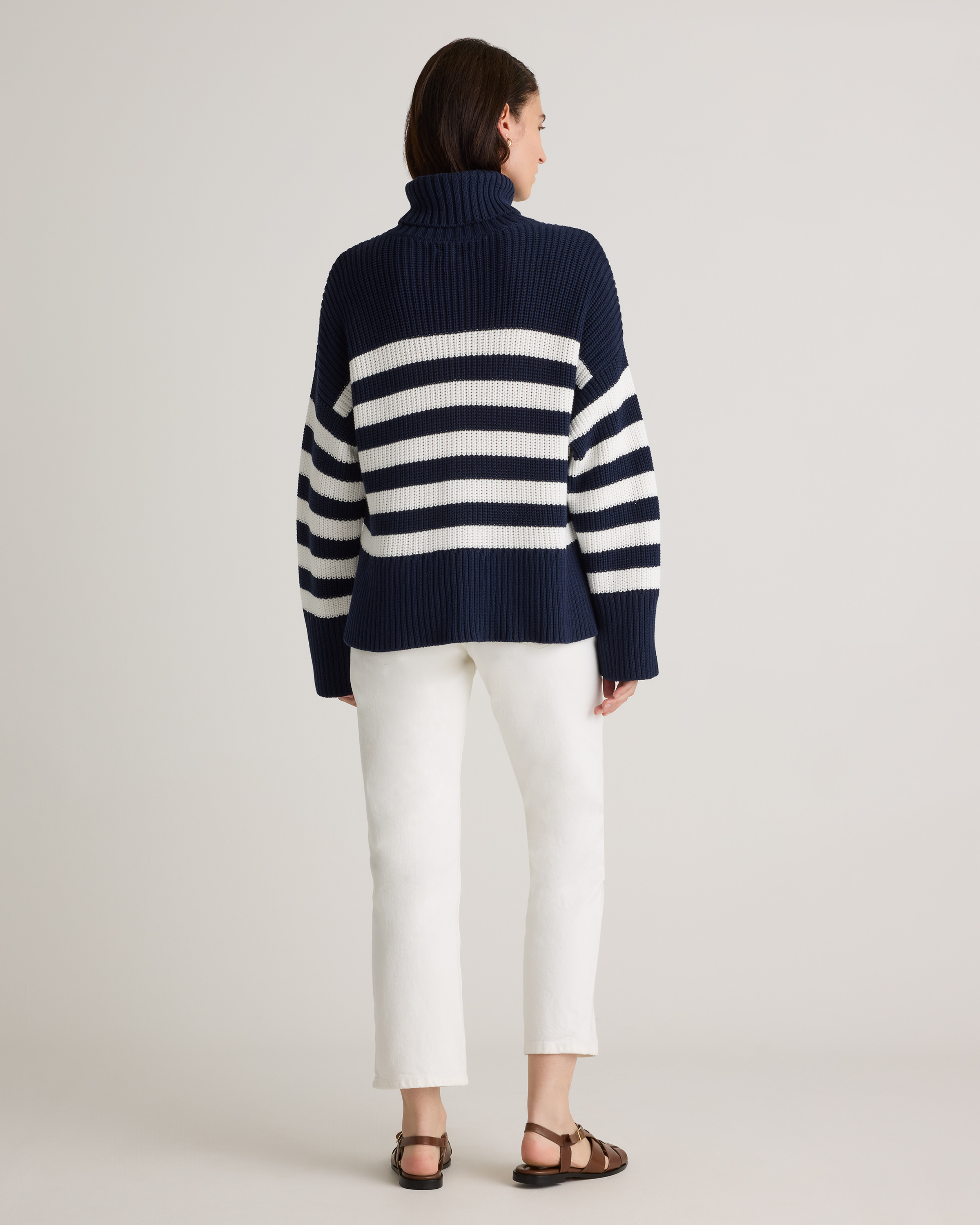 100% Organic Cotton Split Hem Turtleneck Sweater — Image 16
