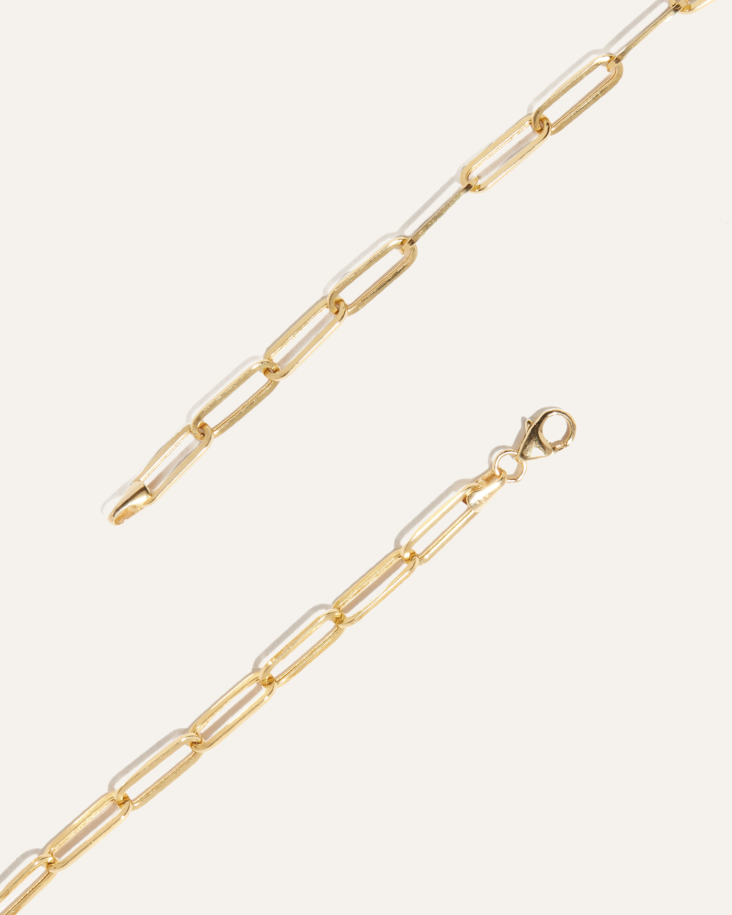 14K Gold Paperclip Chain Necklace — Image 4
