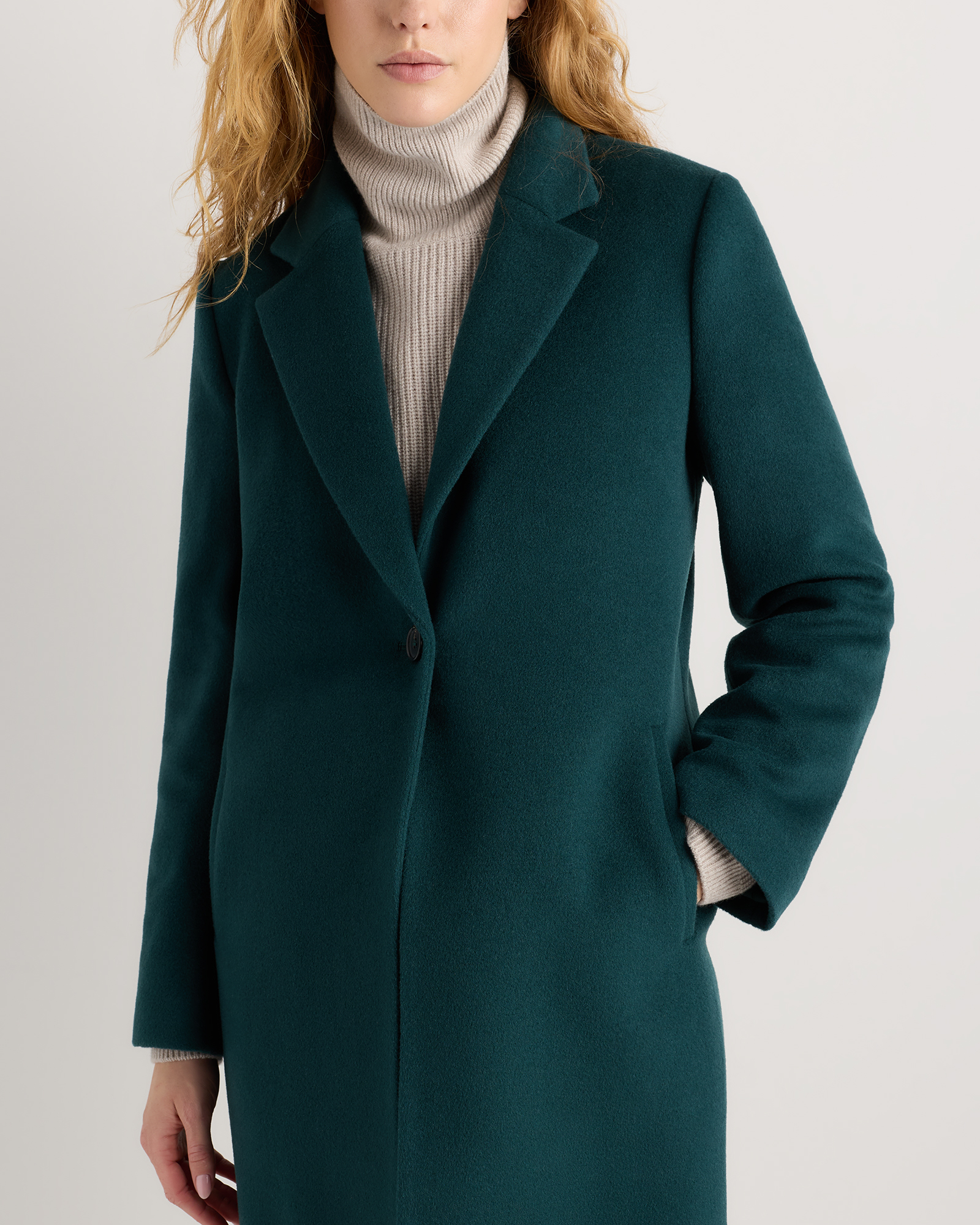 Wool Cashmere Classic Single-Breasted Coat — Image 35