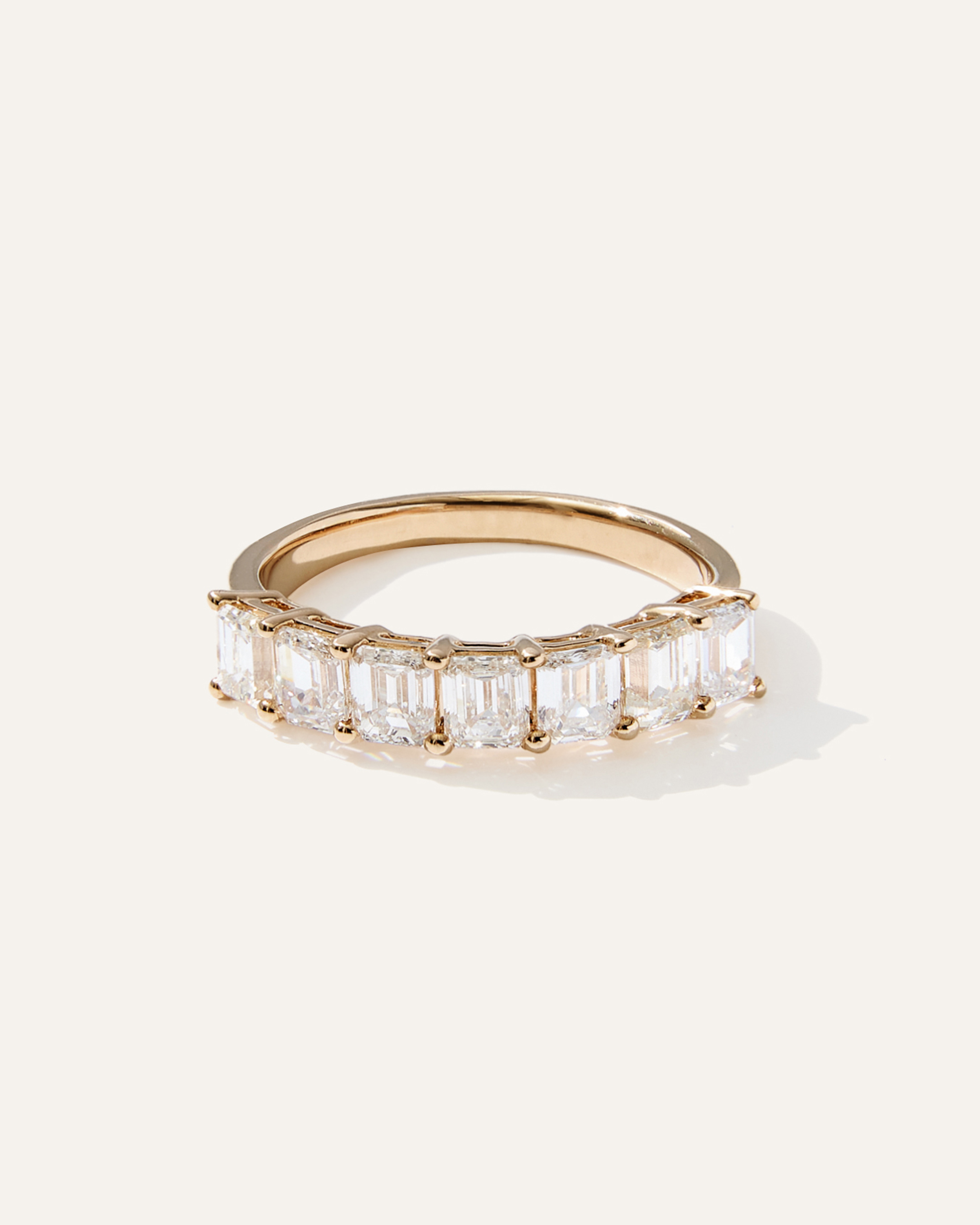 Lab Grown Diamond Emerald Seven Stone Band — Image 6