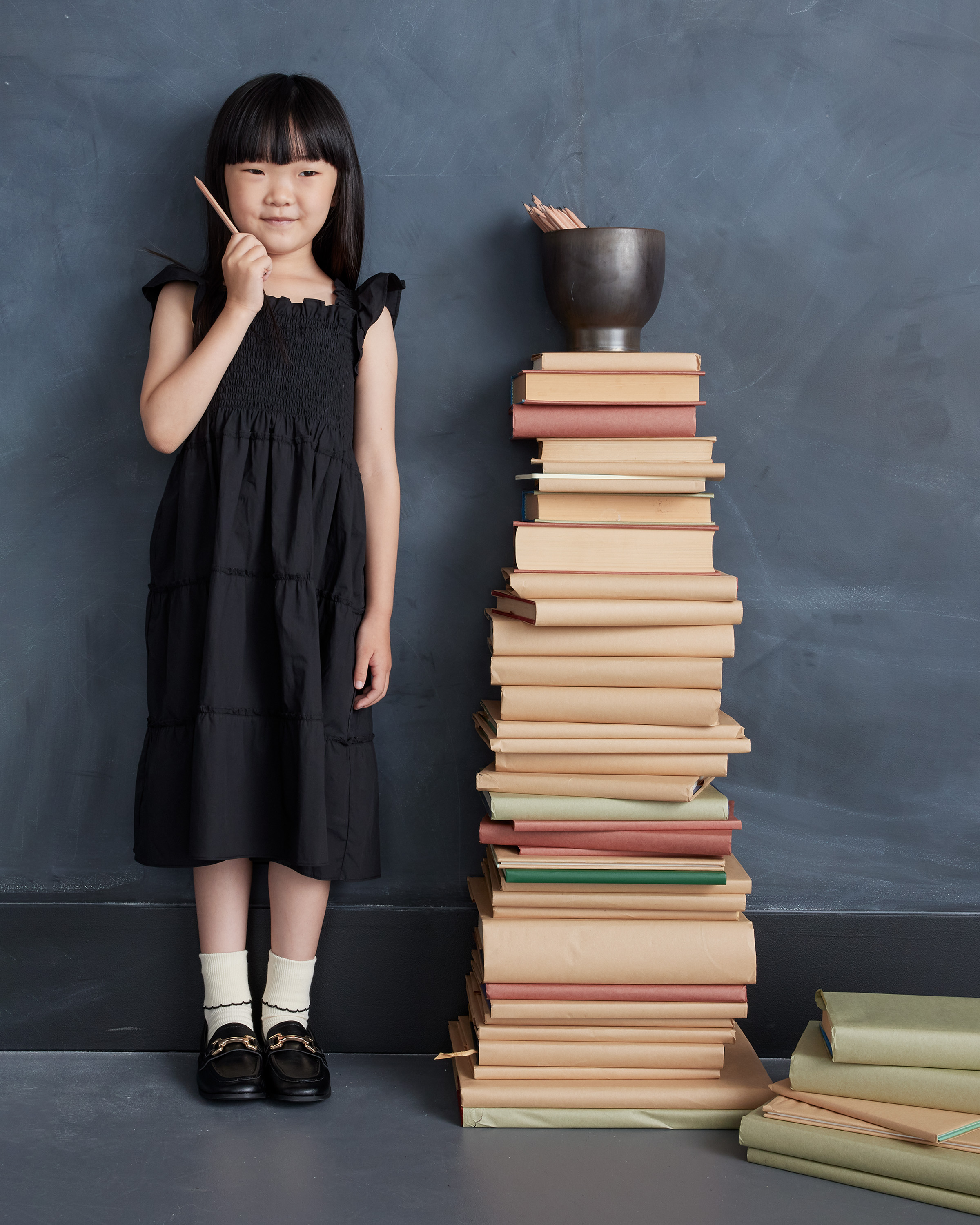 100% Organic Cotton Poplin Smocked Dress — Image 8