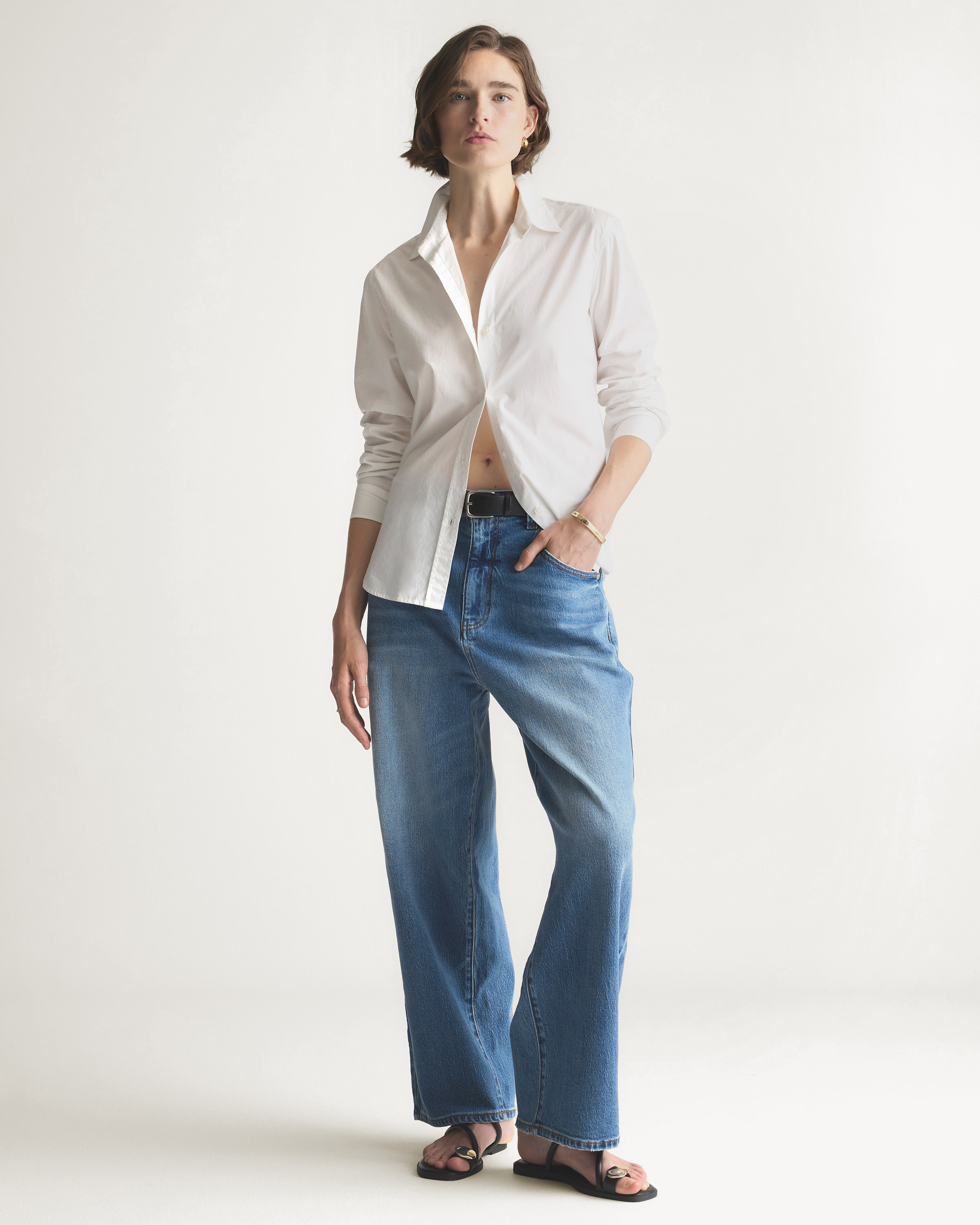 100% Organic Cotton Poplin Long Sleeve Shirt — Image 34