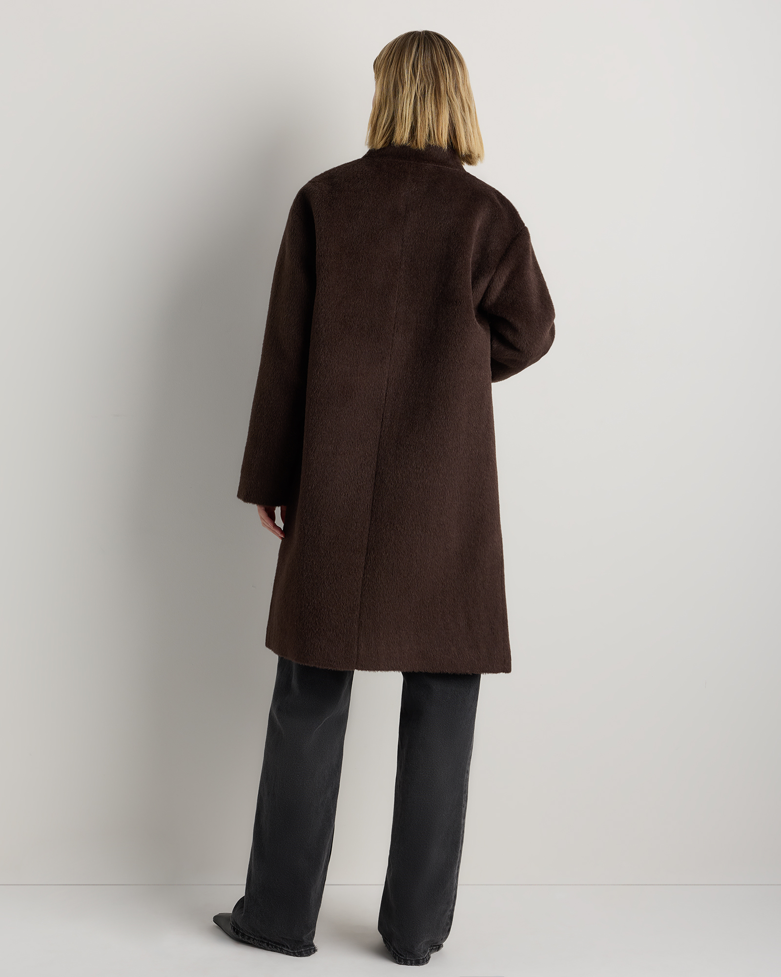 Alpaca-Wool Stand Collar Coat — Image 22