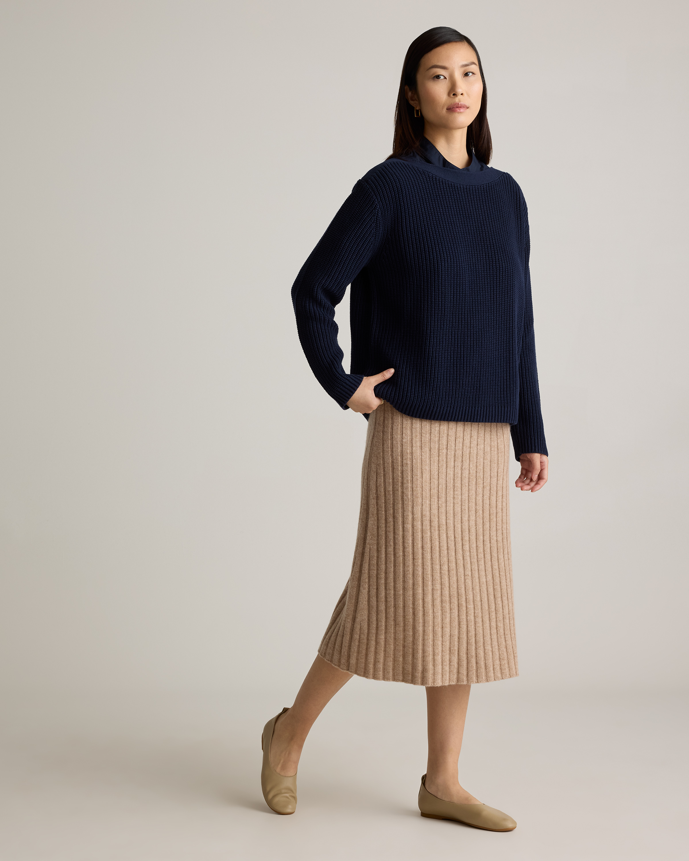 100% Organic Cotton Fisherman Boatneck Sweater — Image 34