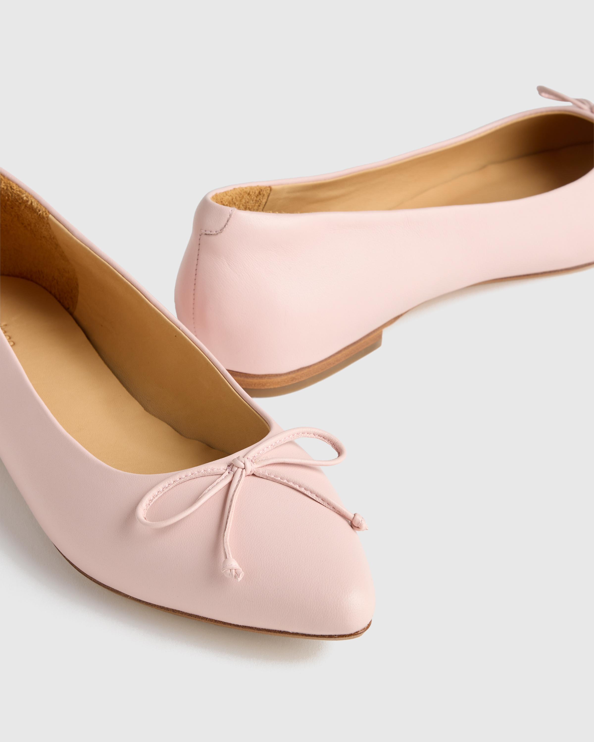 Italian Leather Pointed Bow Flat — Image 6
