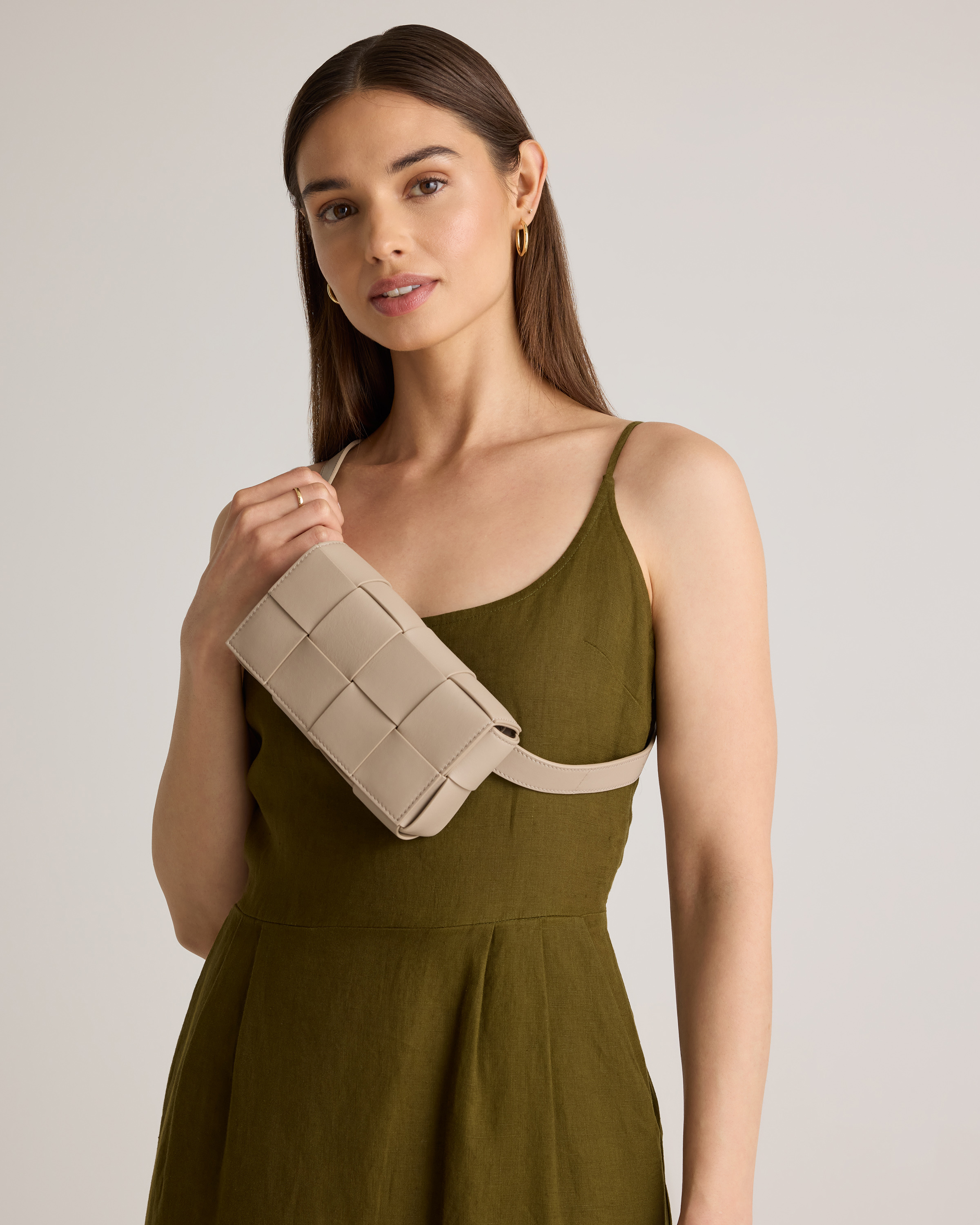 Italian Leather Handwoven Box Belt Bag — Image 5
