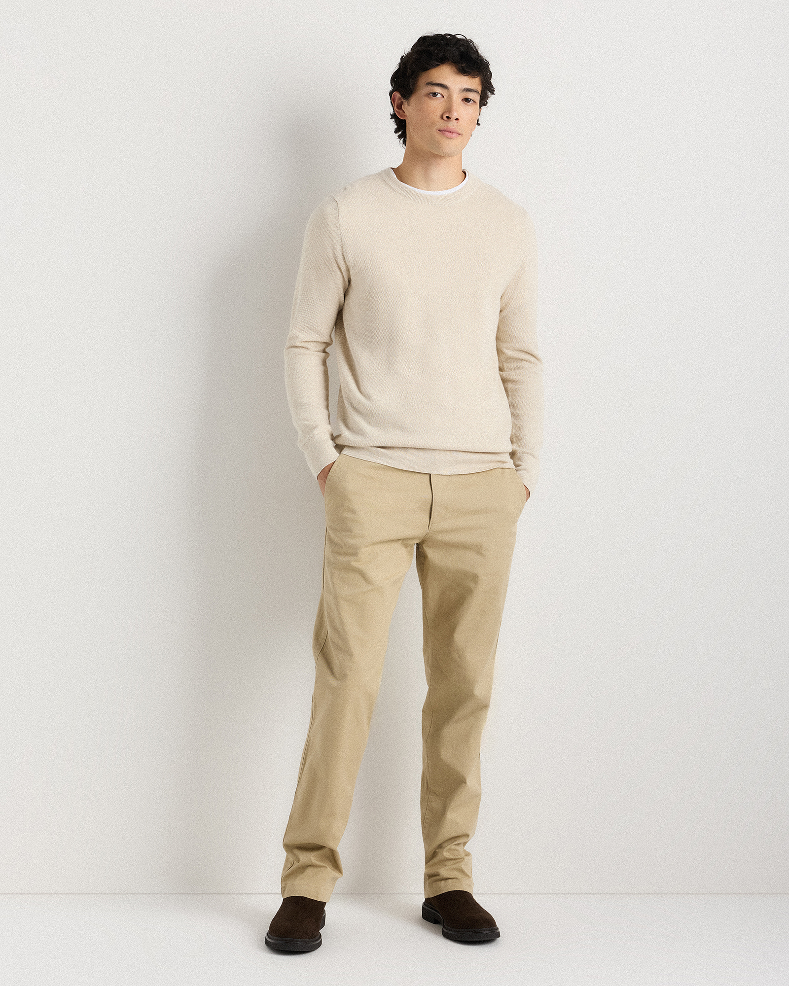 100% Organic Cotton Pique Crewneck Sweater — Image 21