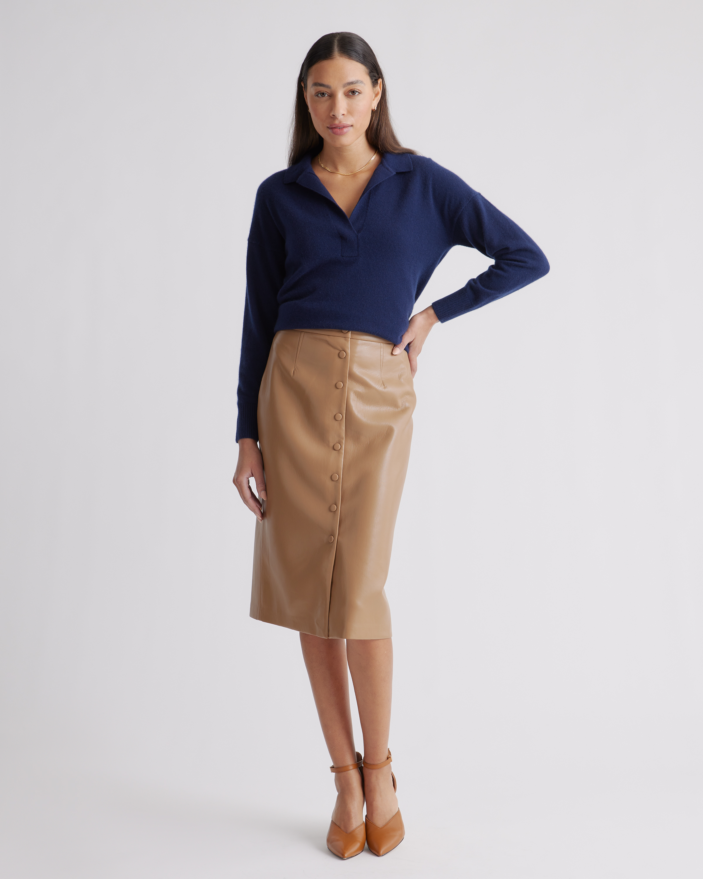 Mongolian Spring Cashmere Polo Sweater — Image 13
