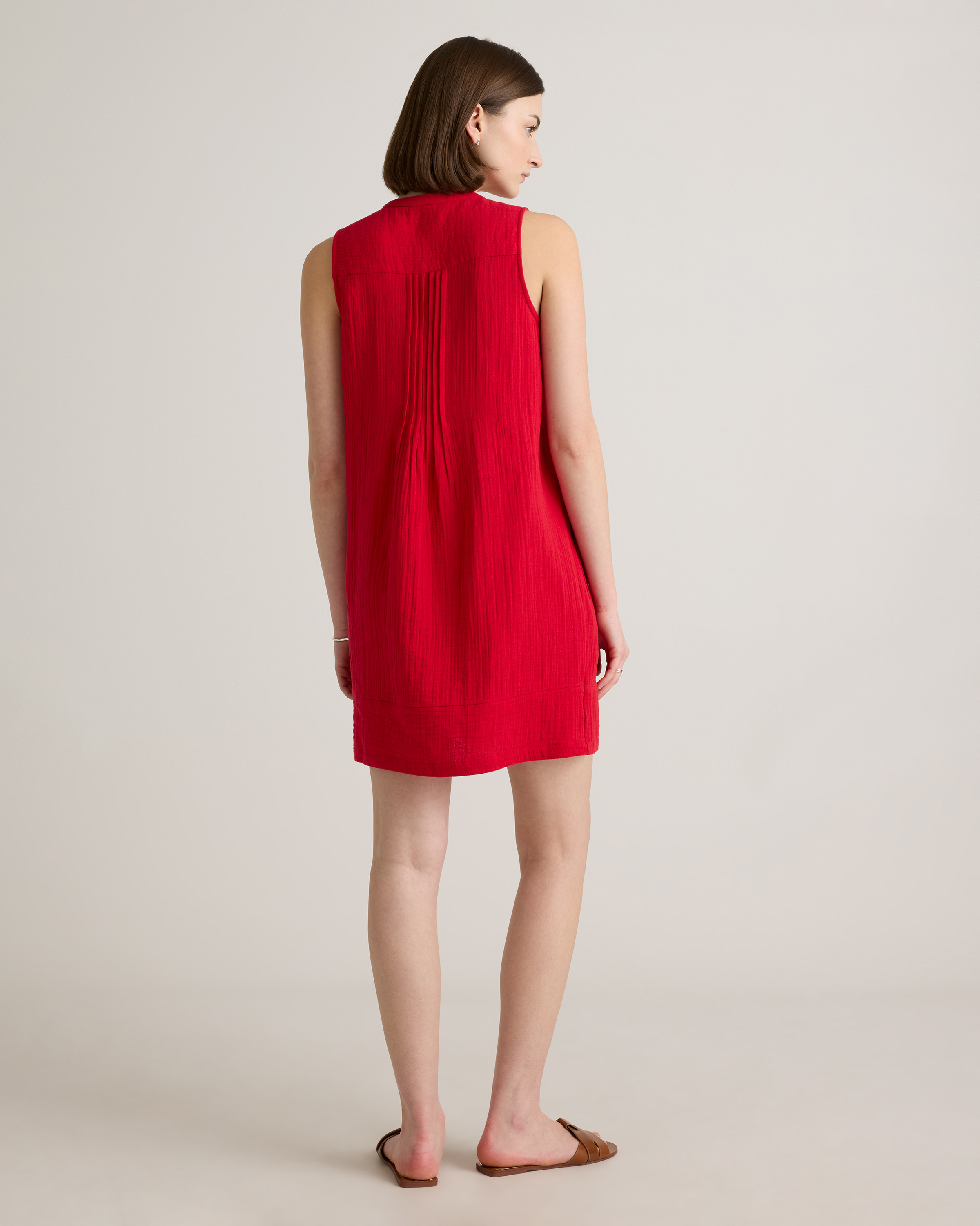 100% Organic Cotton Gauze Sleeveless Swing Dress — Image 27
