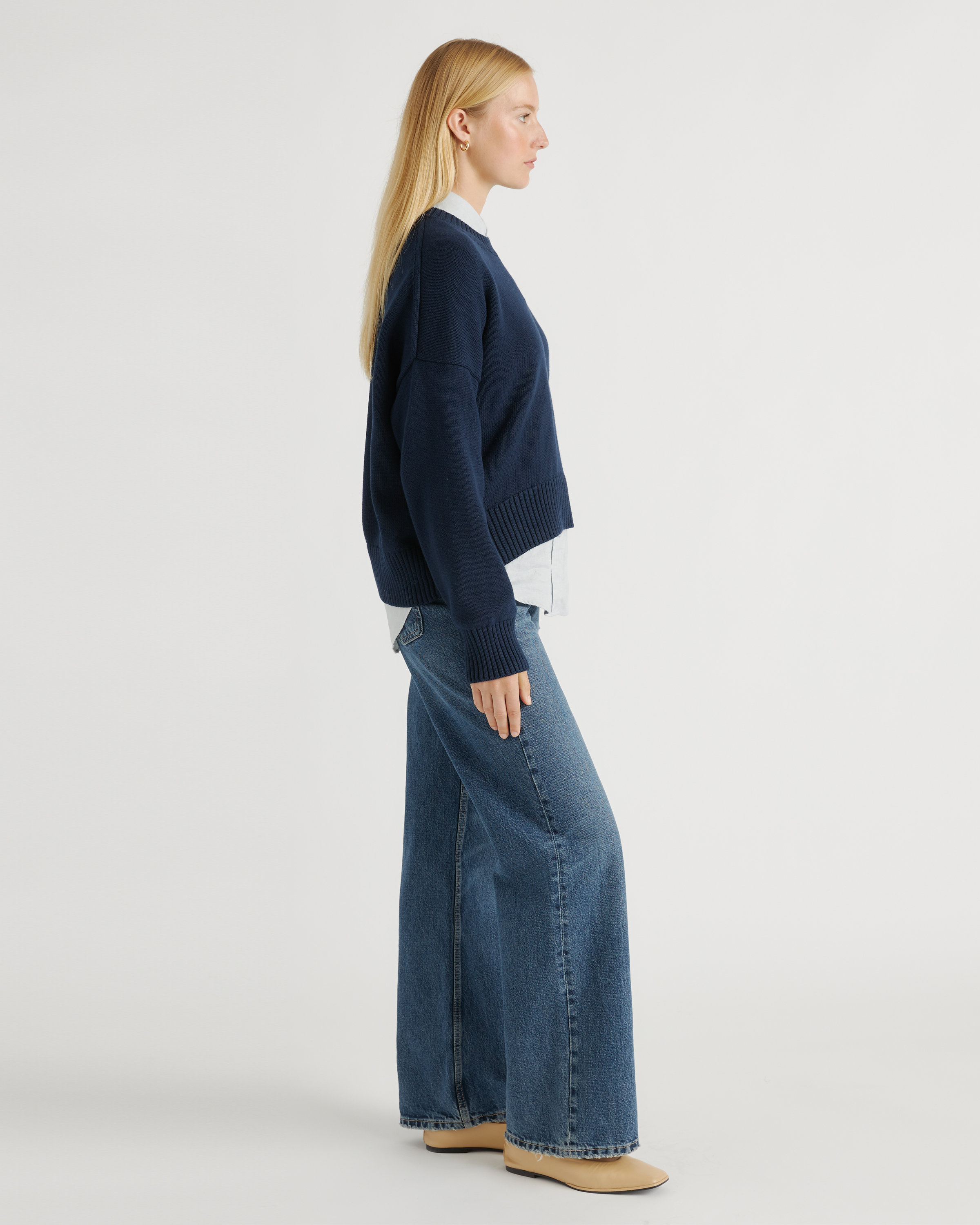 100% Organic Cotton Boyfriend Crew Sweater — Image 27