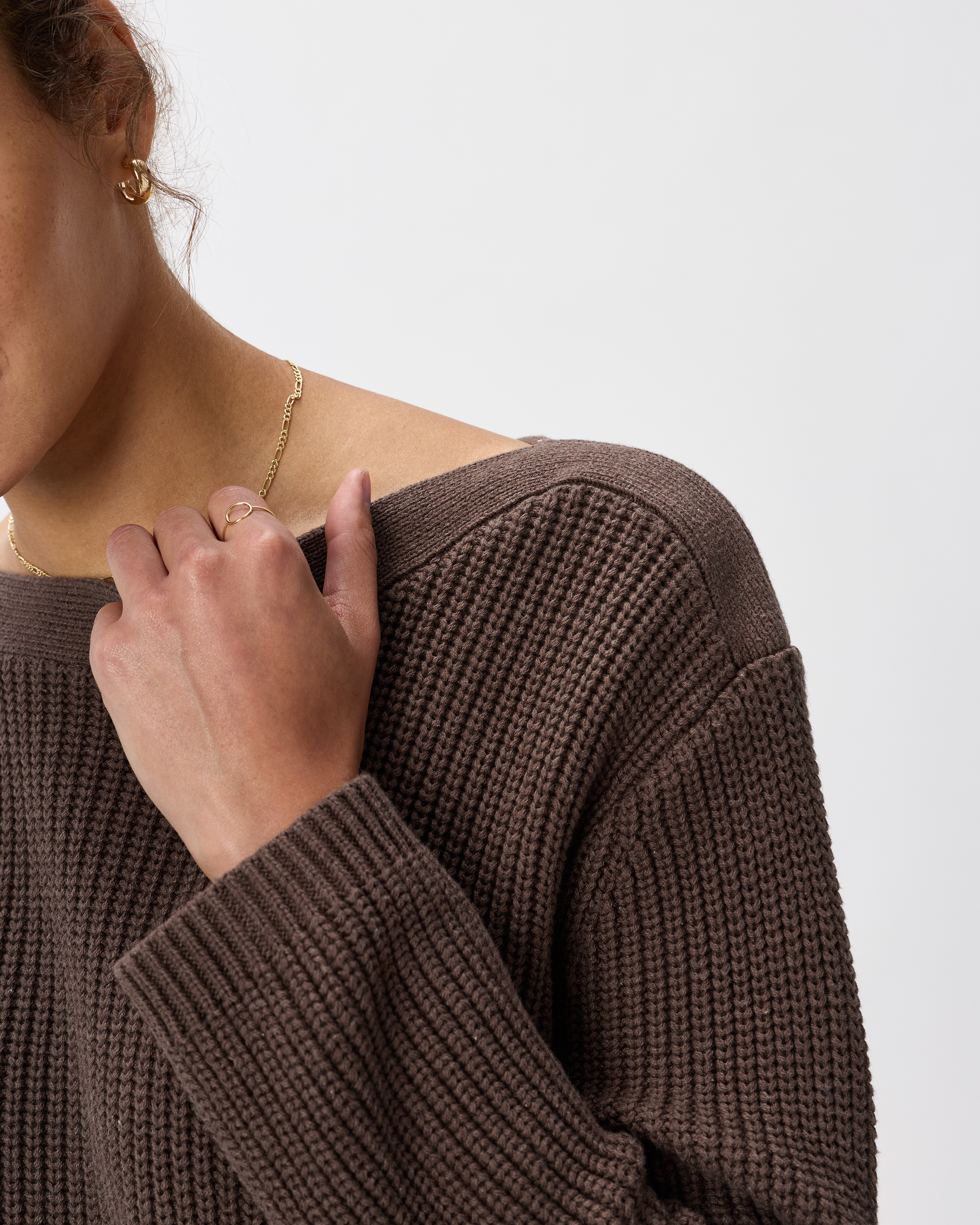 100% Organic Cotton Fisherman Boatneck Sweater — Image 8