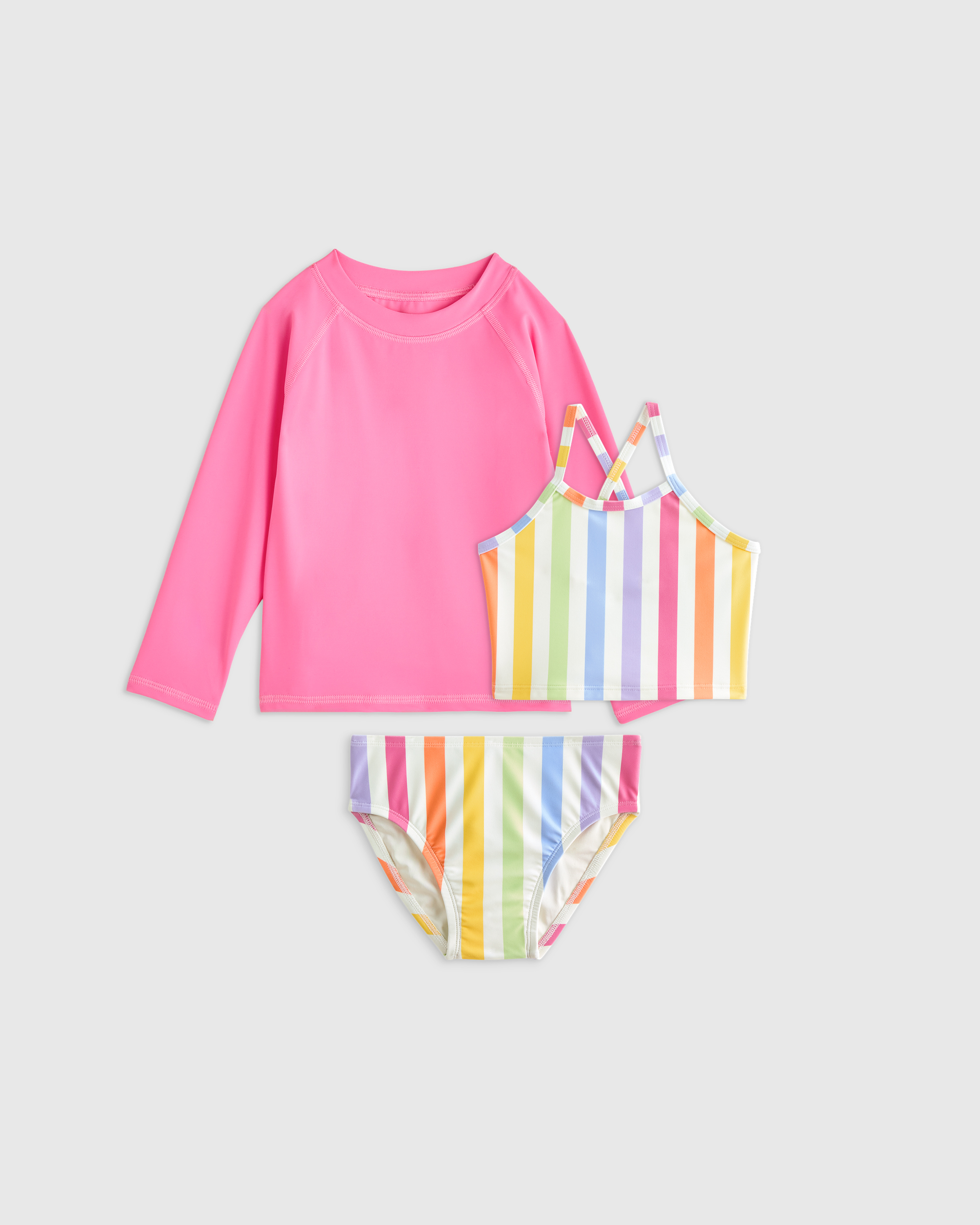 Tankini and Long Sleeve Raglan Rash Guard Set — Image 6