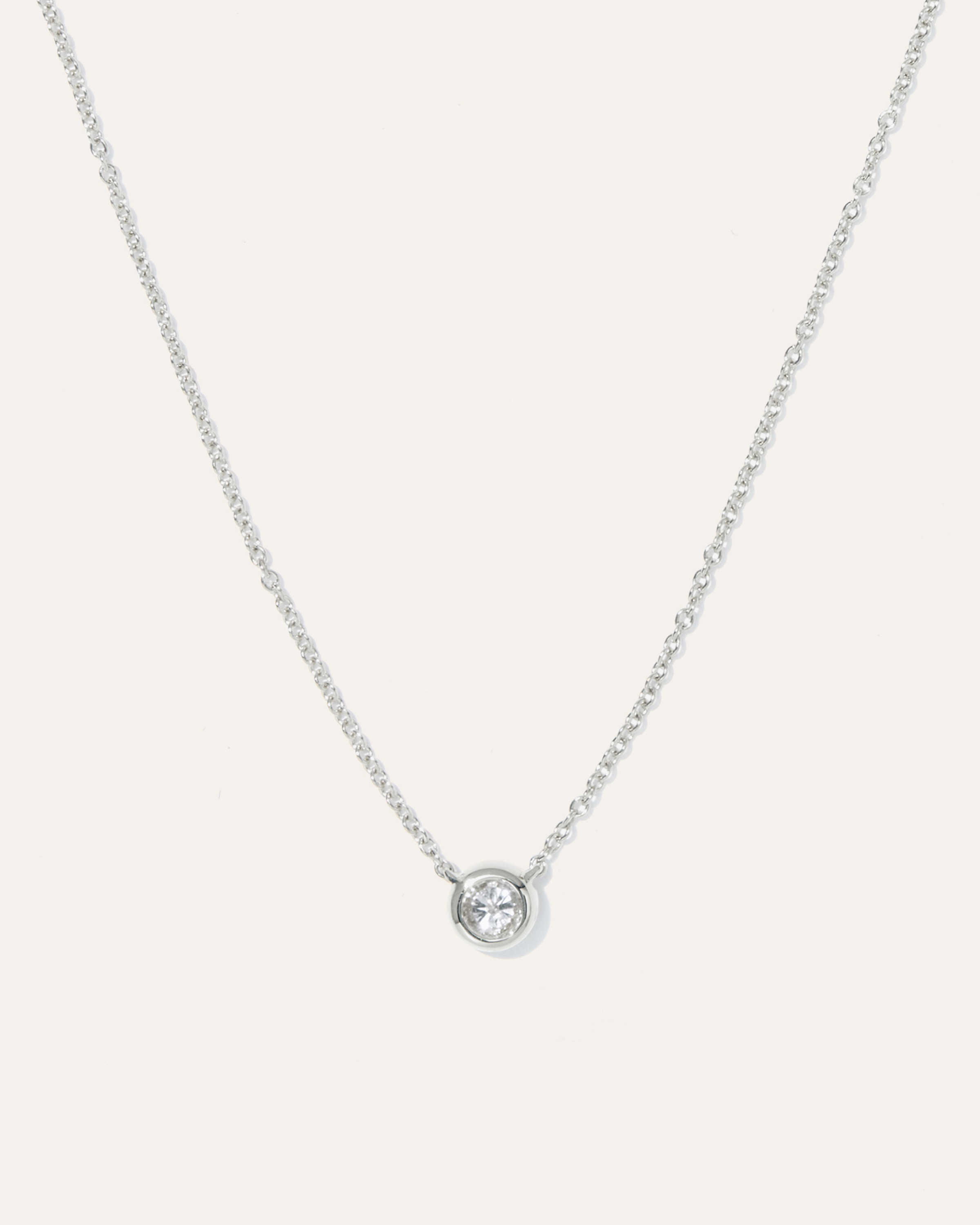 14K Gold Diamond Bezel Necklace — Image 7