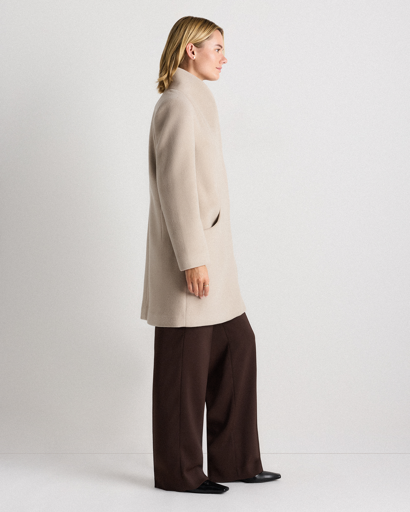 Wool Cashmere Cocoon Coat — Image 45