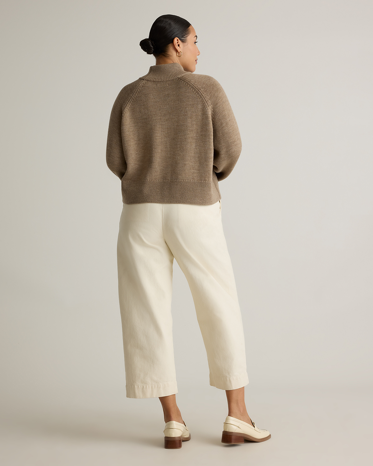 Australian Merino Wool Cropped Mock Neck Sweater — Image 27