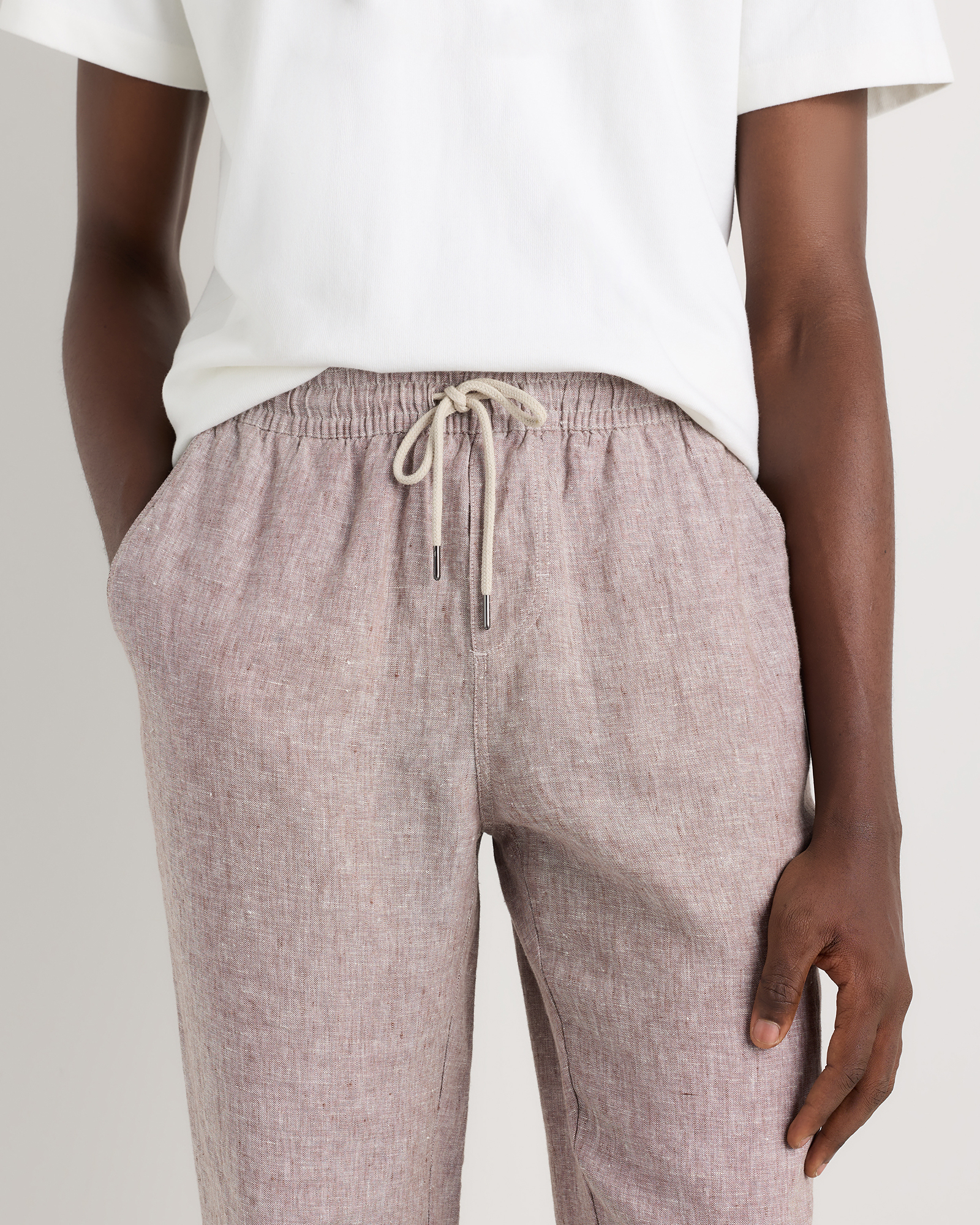 100% European Linen Drawstring Beach Pants — Image 12