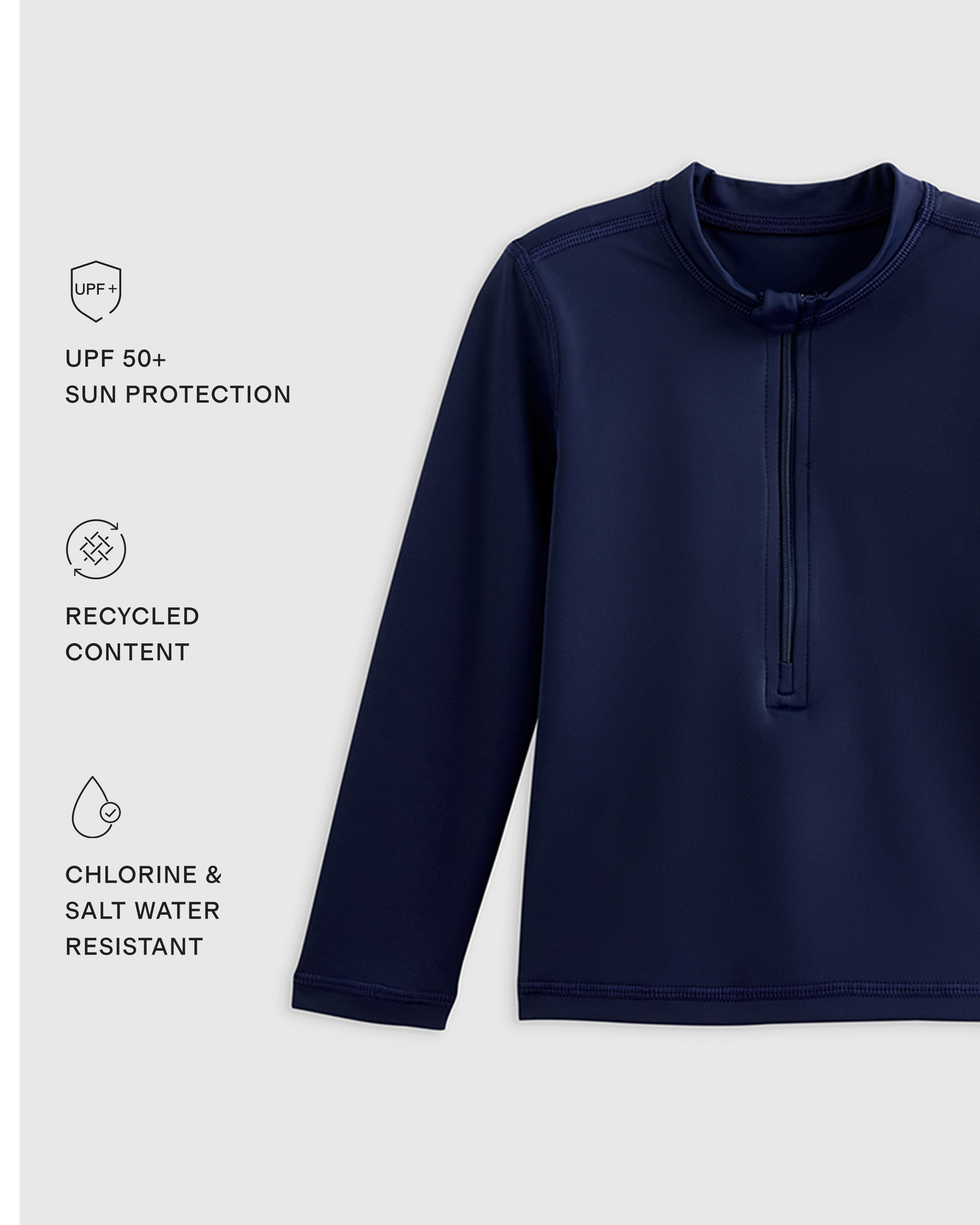 Long Sleeve Zip-Up Rash Guard — Image 15