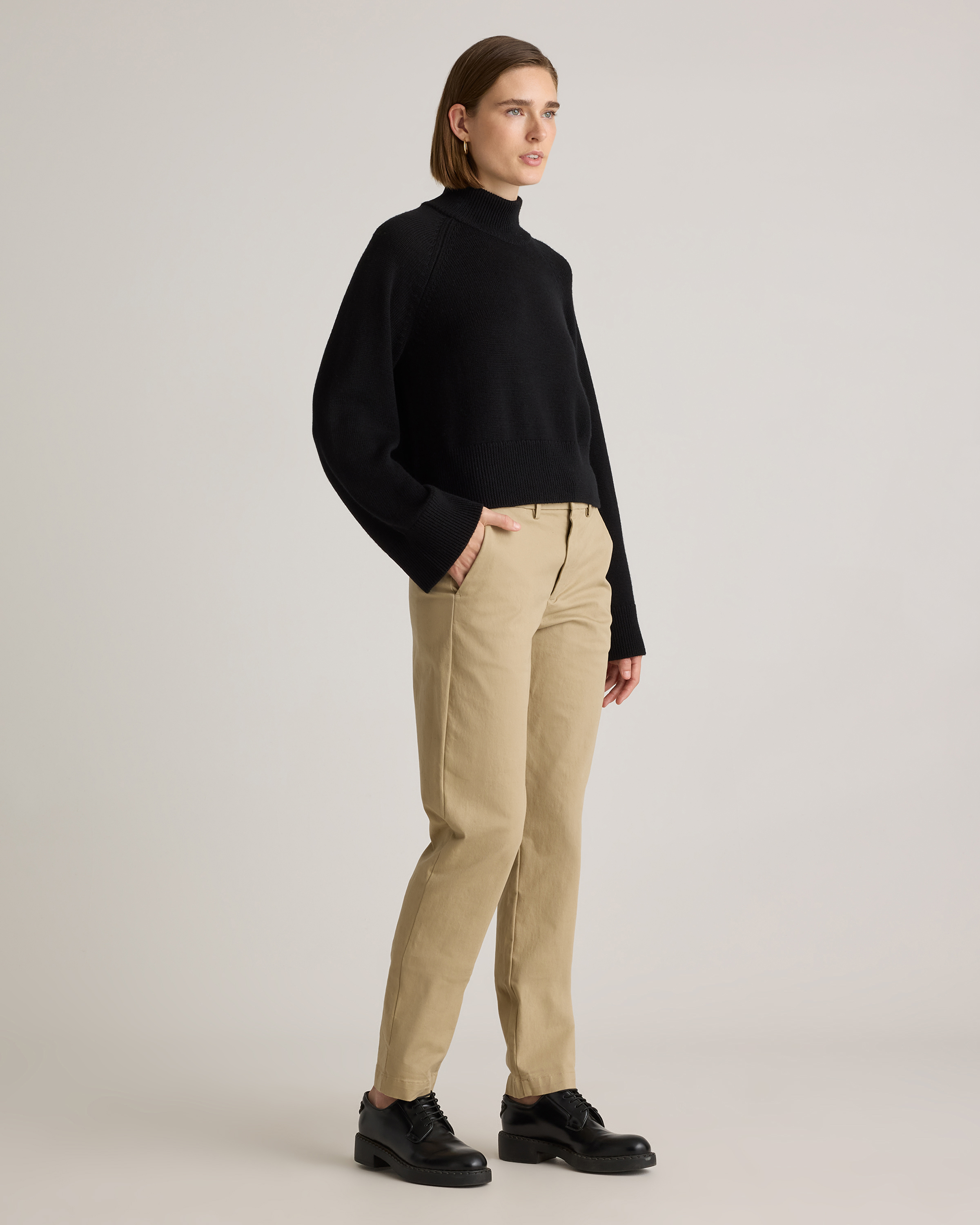 Australian Merino Wool Cropped Mock Neck Sweater — Image 21