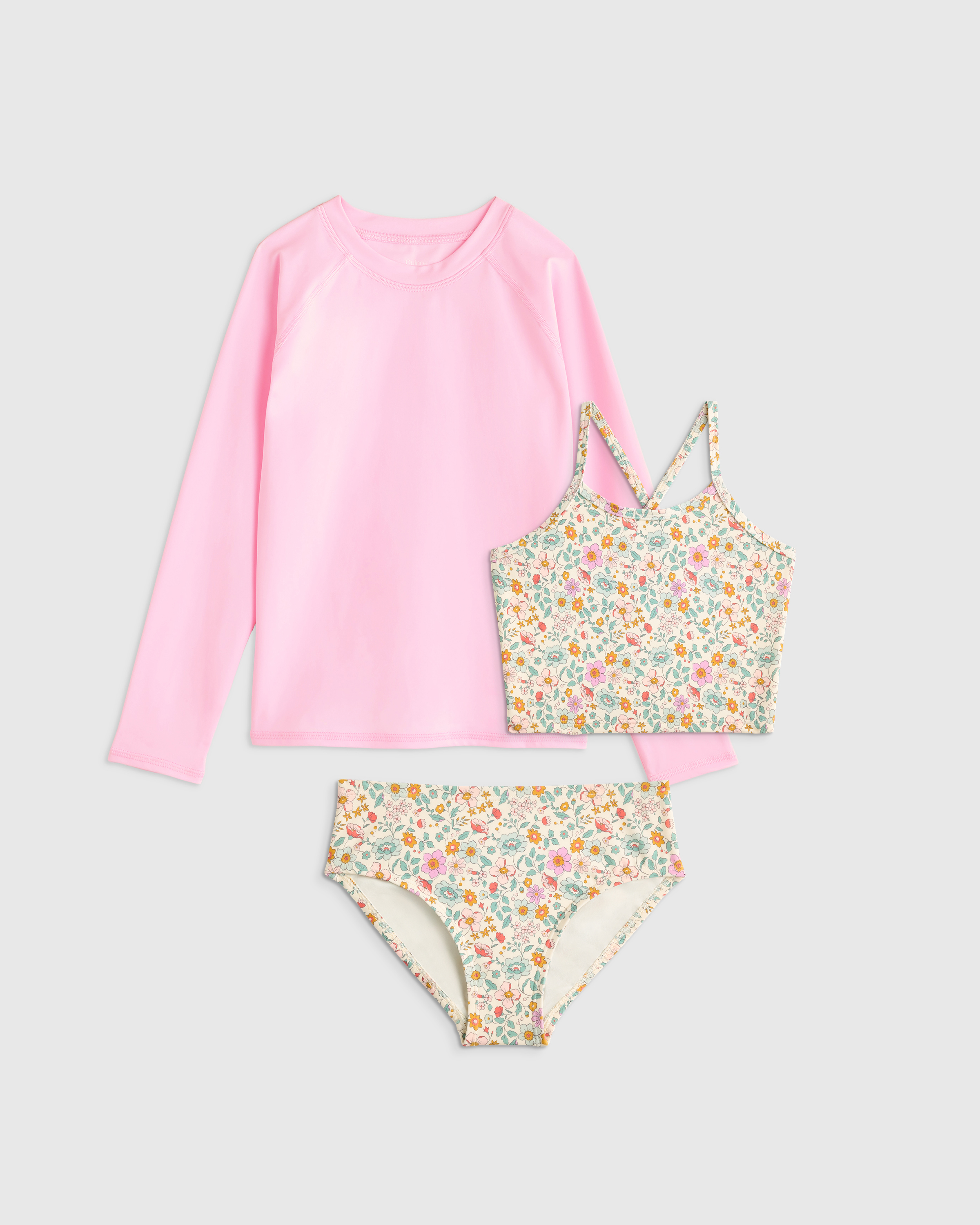 Tankini and Long Sleeve Raglan Rash Guard Set — Image 4