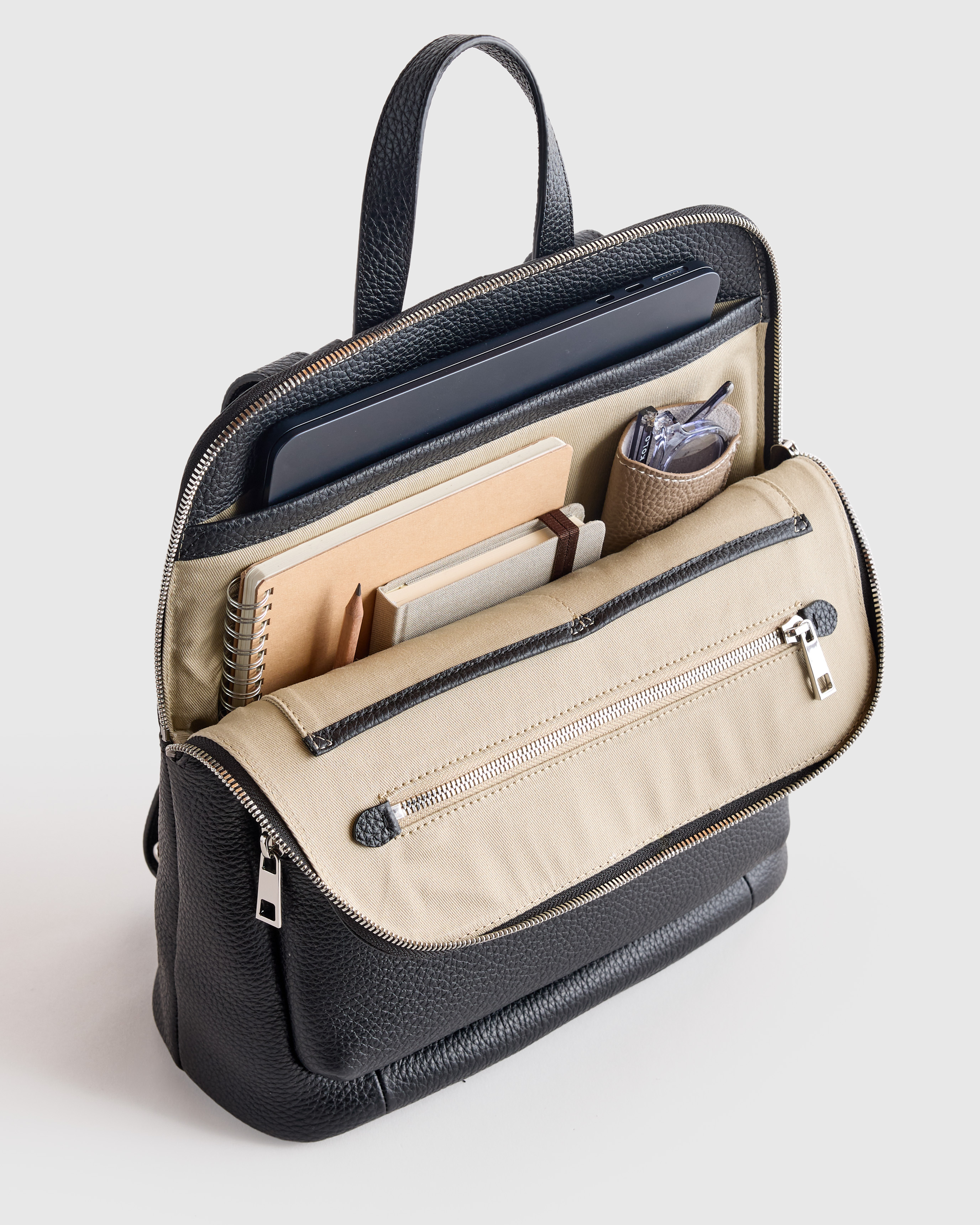 Italian Leather Convertible Backpack — Image 3