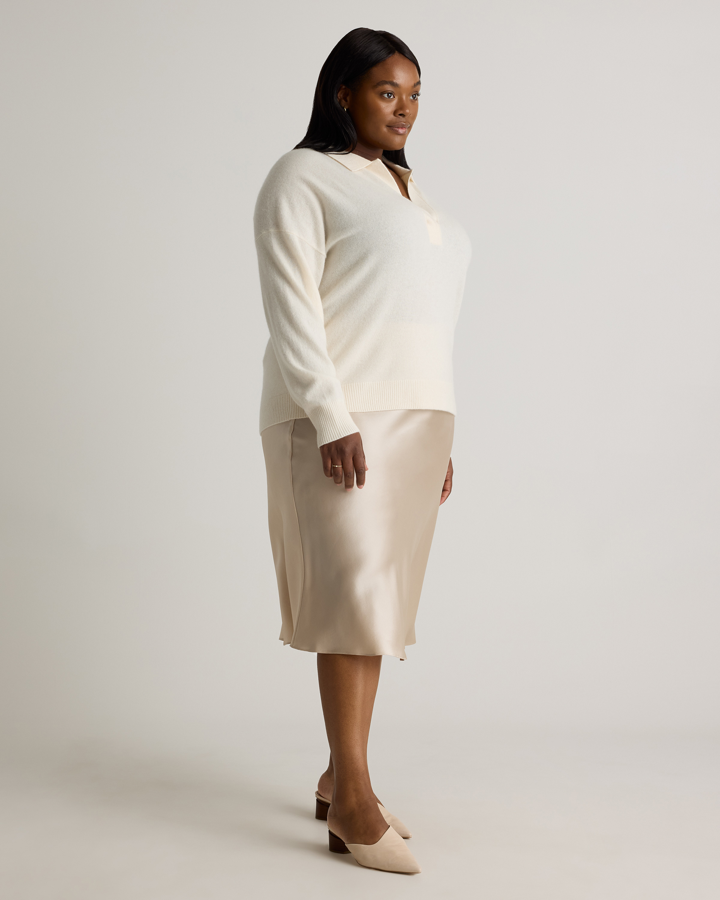 Mongolian Cashmere Polo Sweater — Image 15