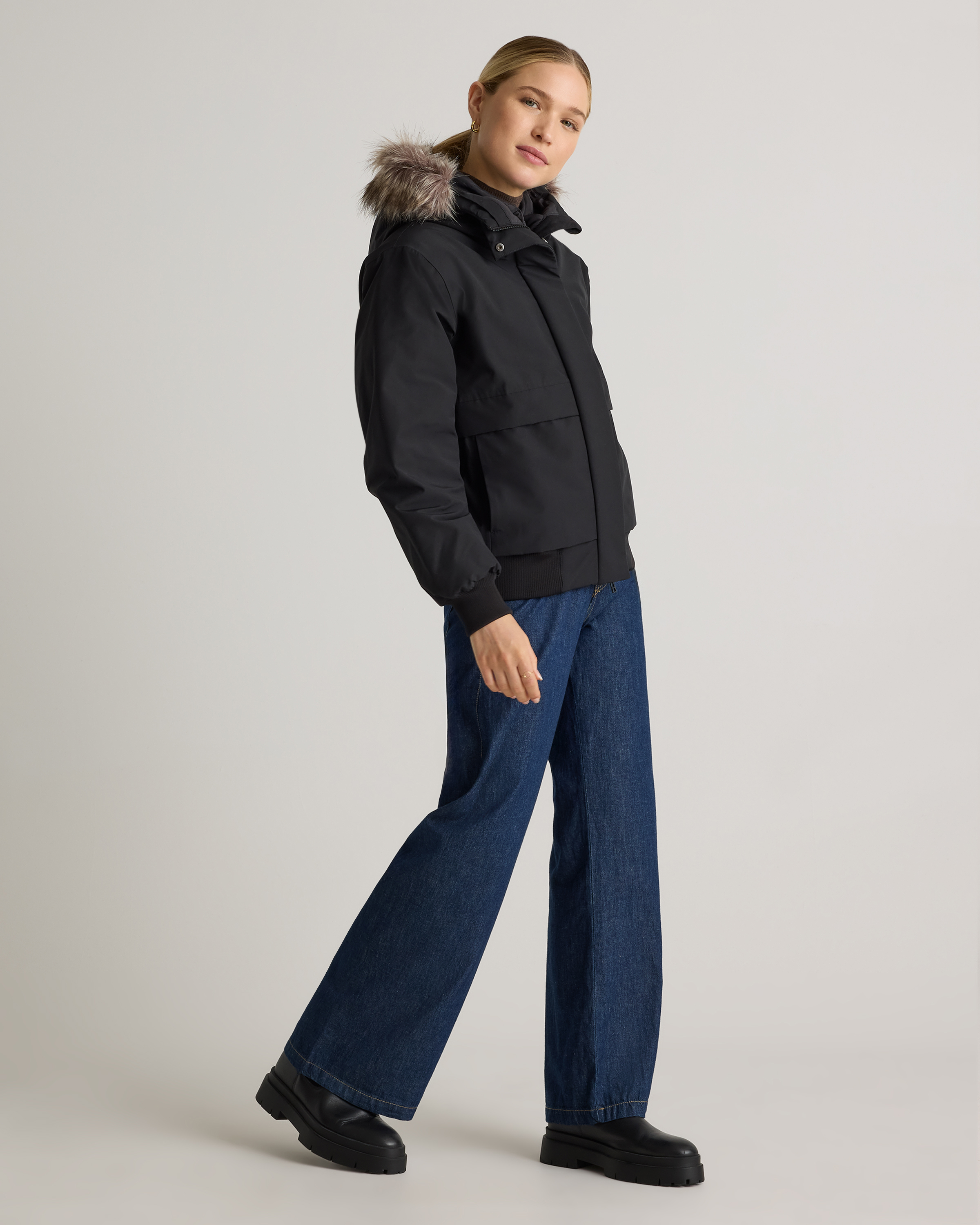 Responsible Down Hooded Short Parka — Image 31