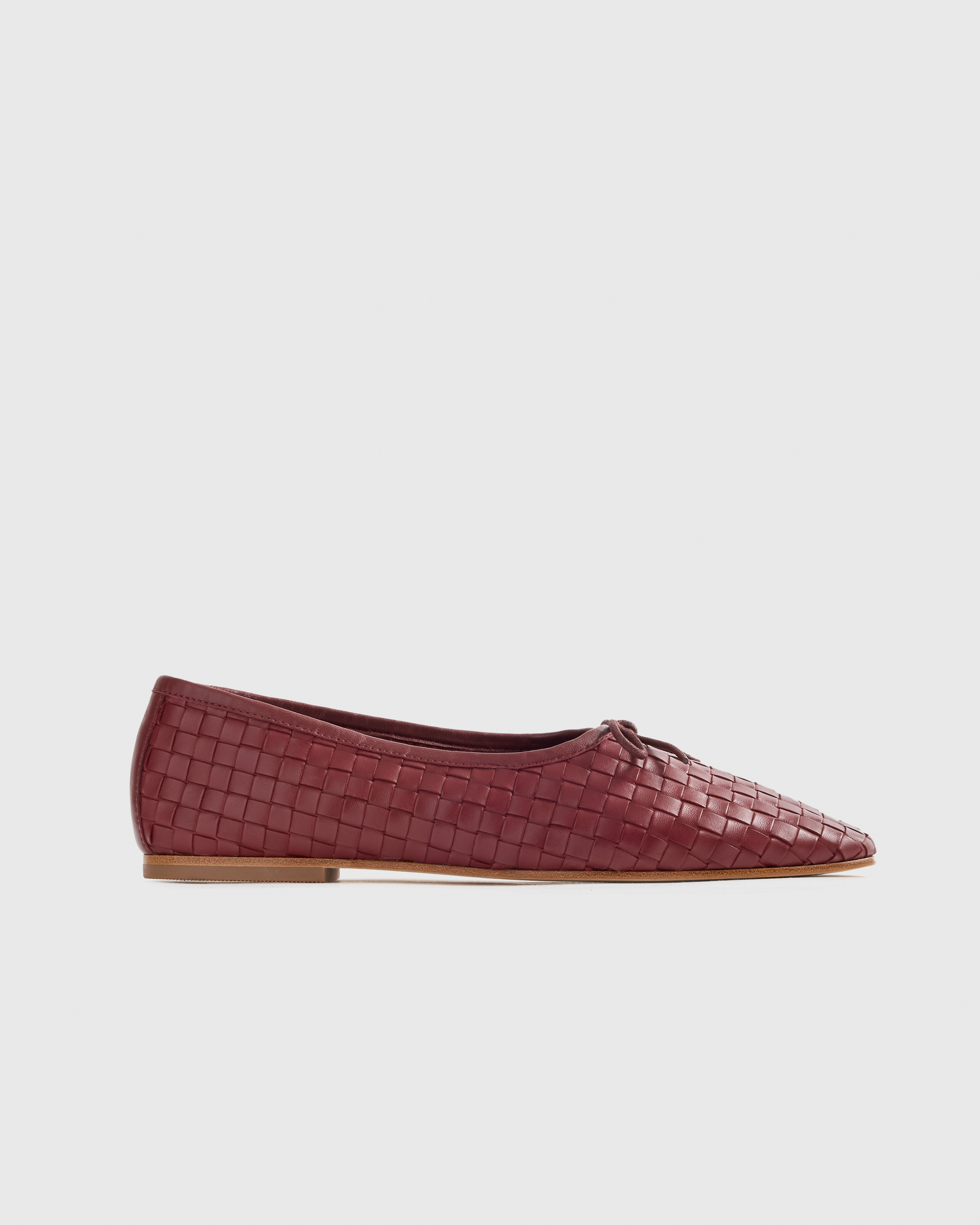 Italian Leather Handwoven Square Toe Ballet Flat — Image 15