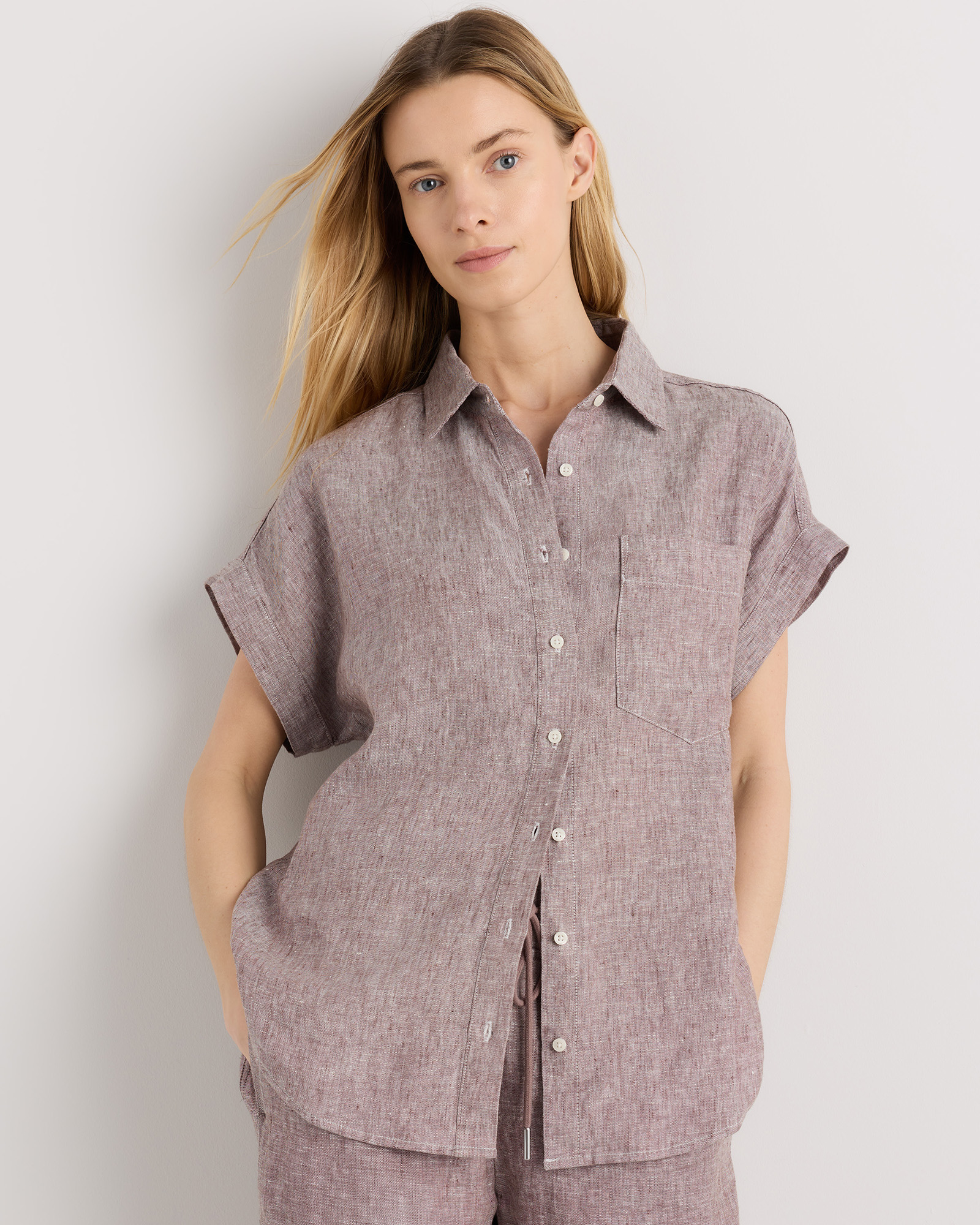 100% European Linen Camp Shirt — Image 25
