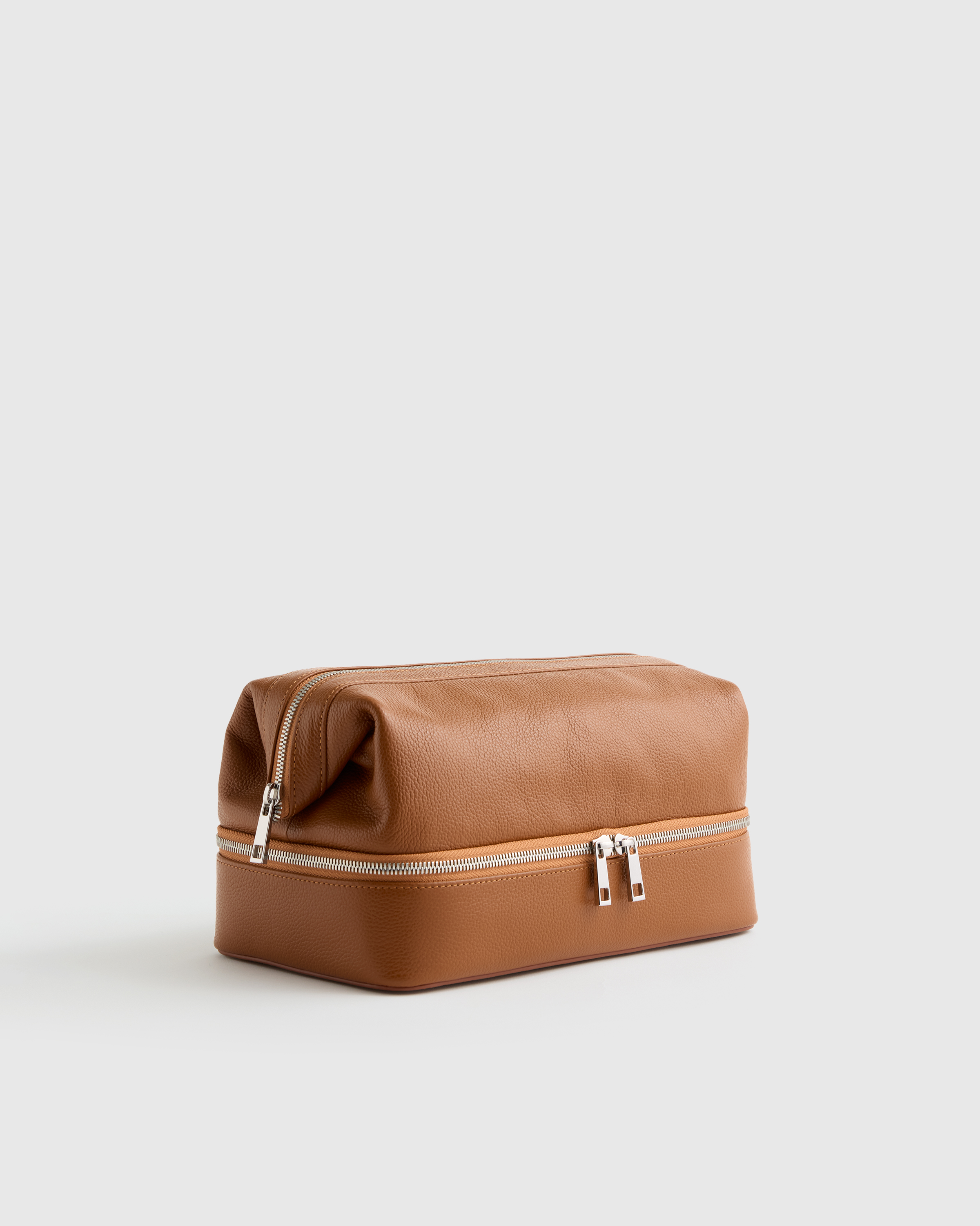 Italian Leather Dual Compartment Toiletry Bag — Image 18